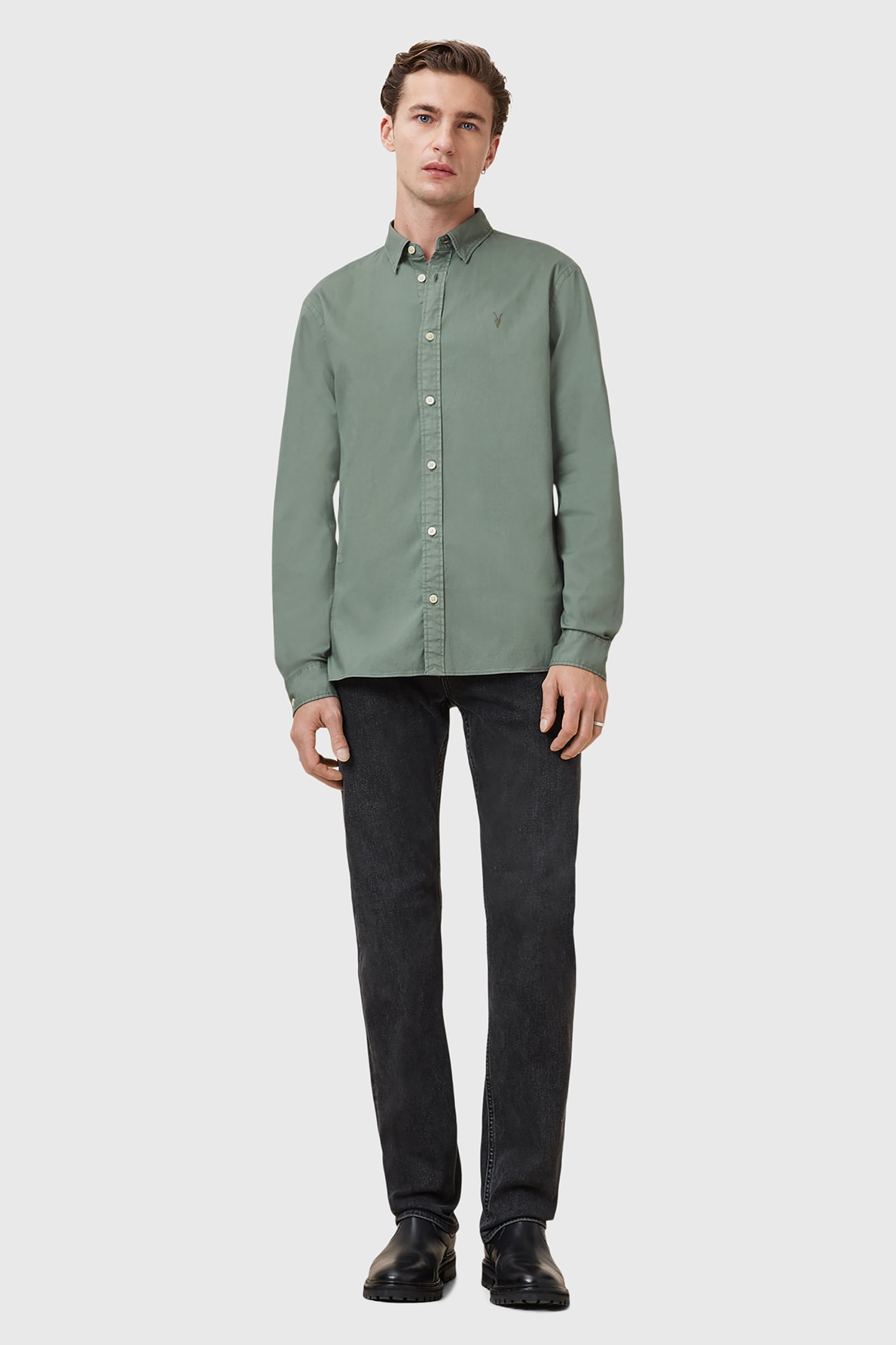HAWTHORNE LS SHIRT SMOKEY GREEN 3