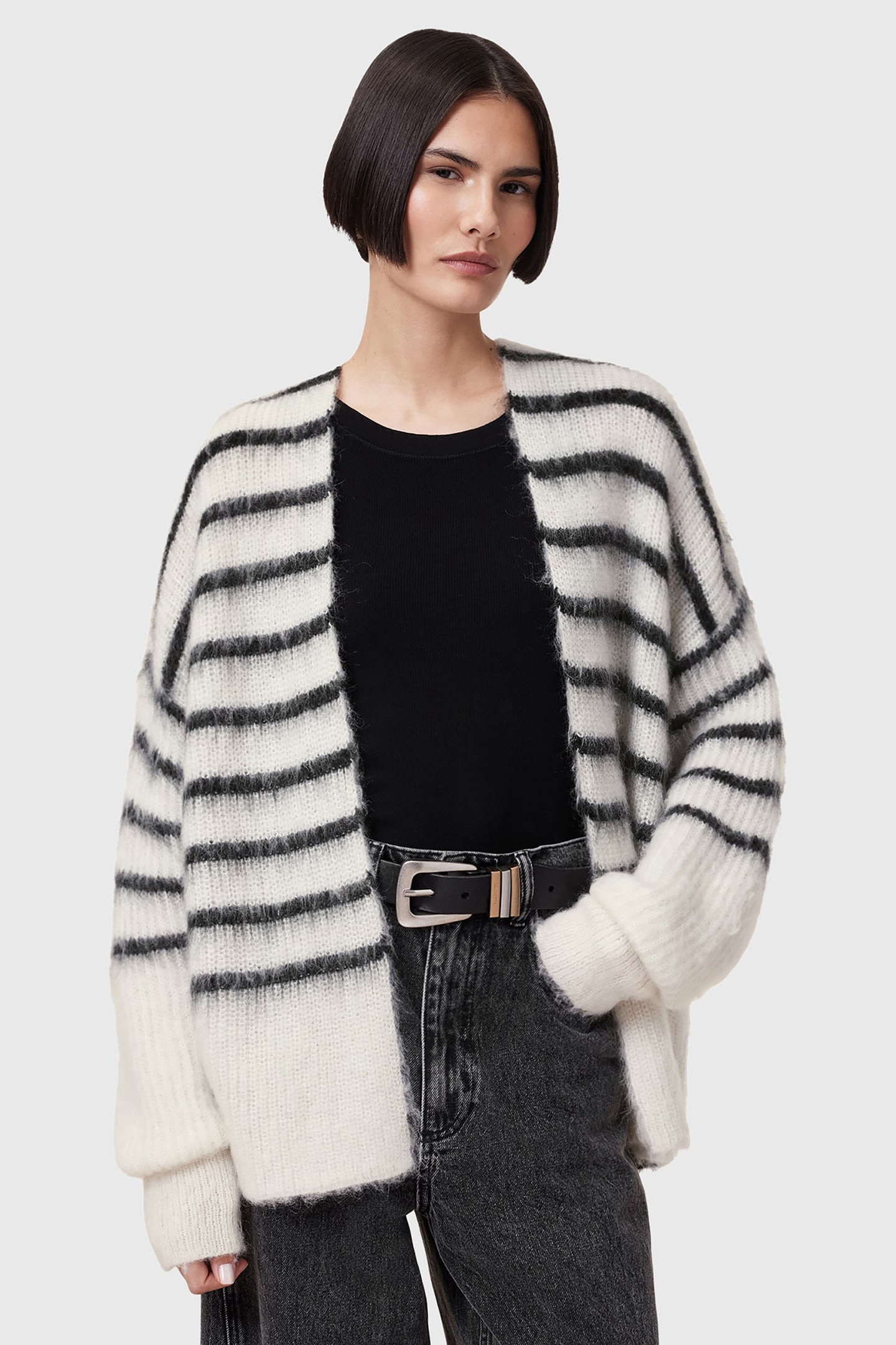 RIGA CARDIGAN CHALK WHITE/BLACK 6