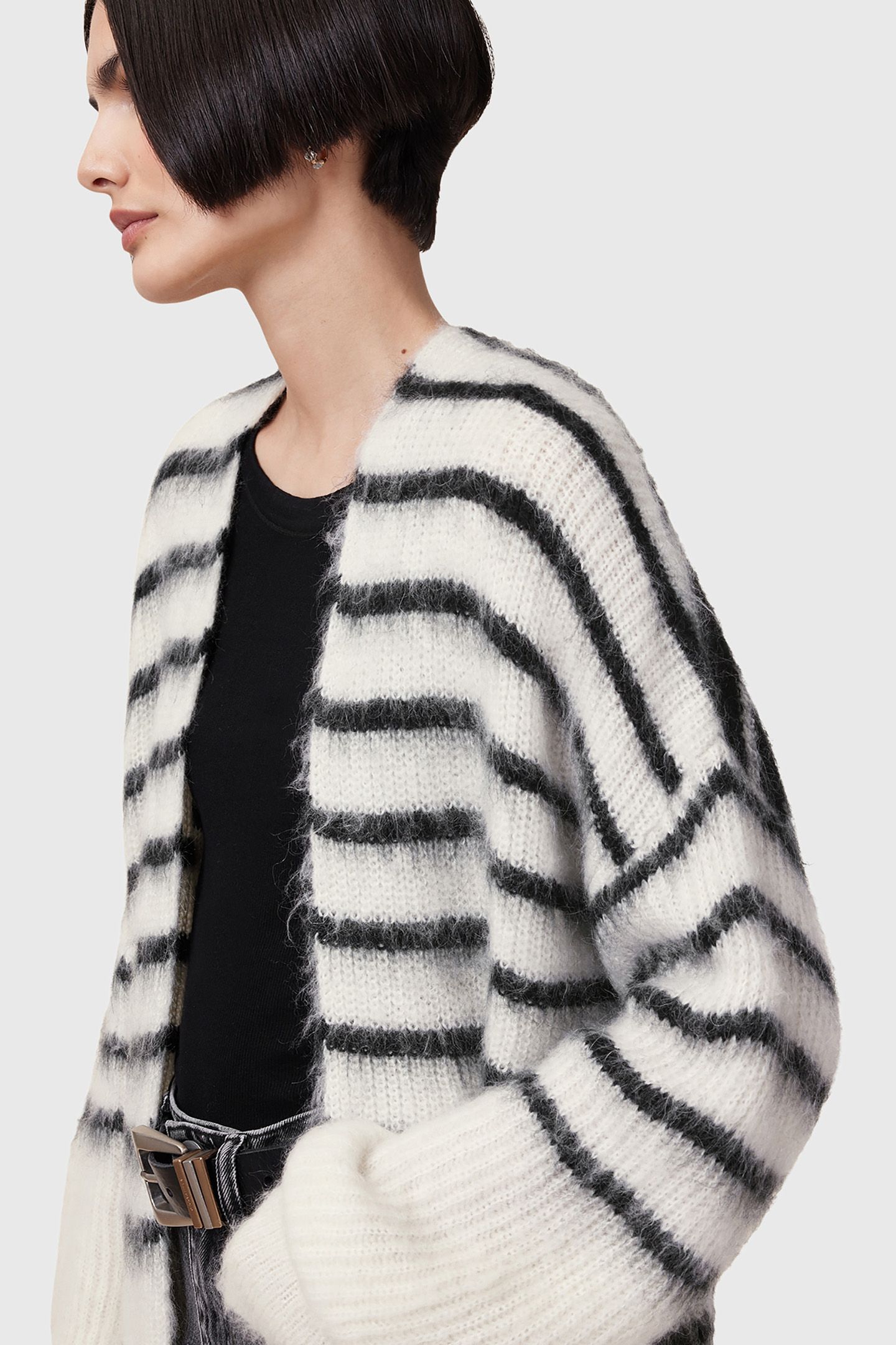 RIGA CARDIGAN CHALK WHITE/BLACK 7