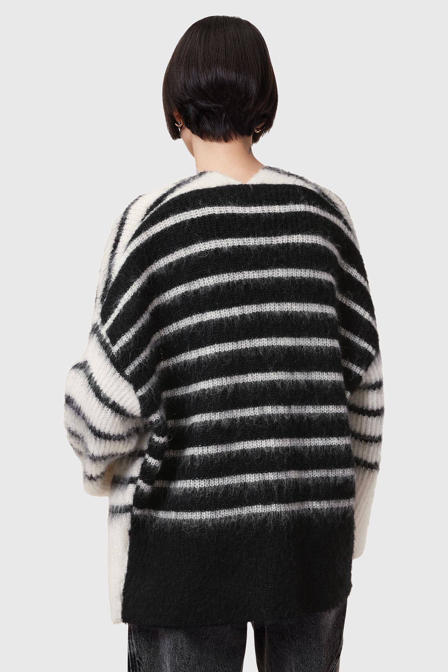 RIGA CARDIGAN CHALK WHITE/BLACK 2