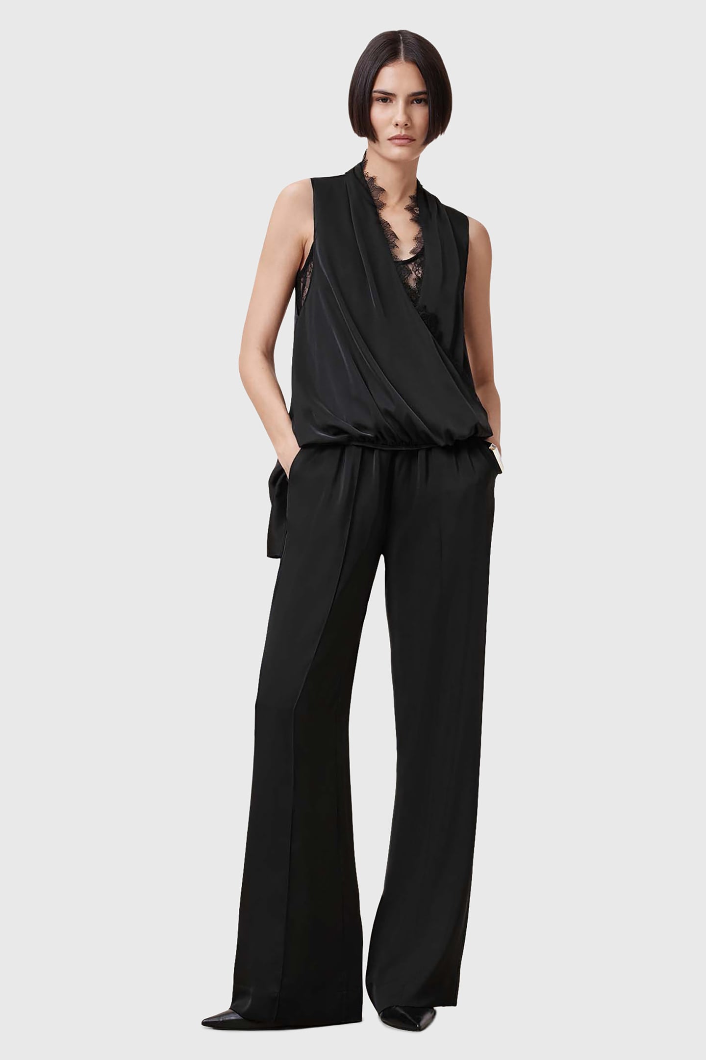 ALBA SATIN TROUSER BLACK 3