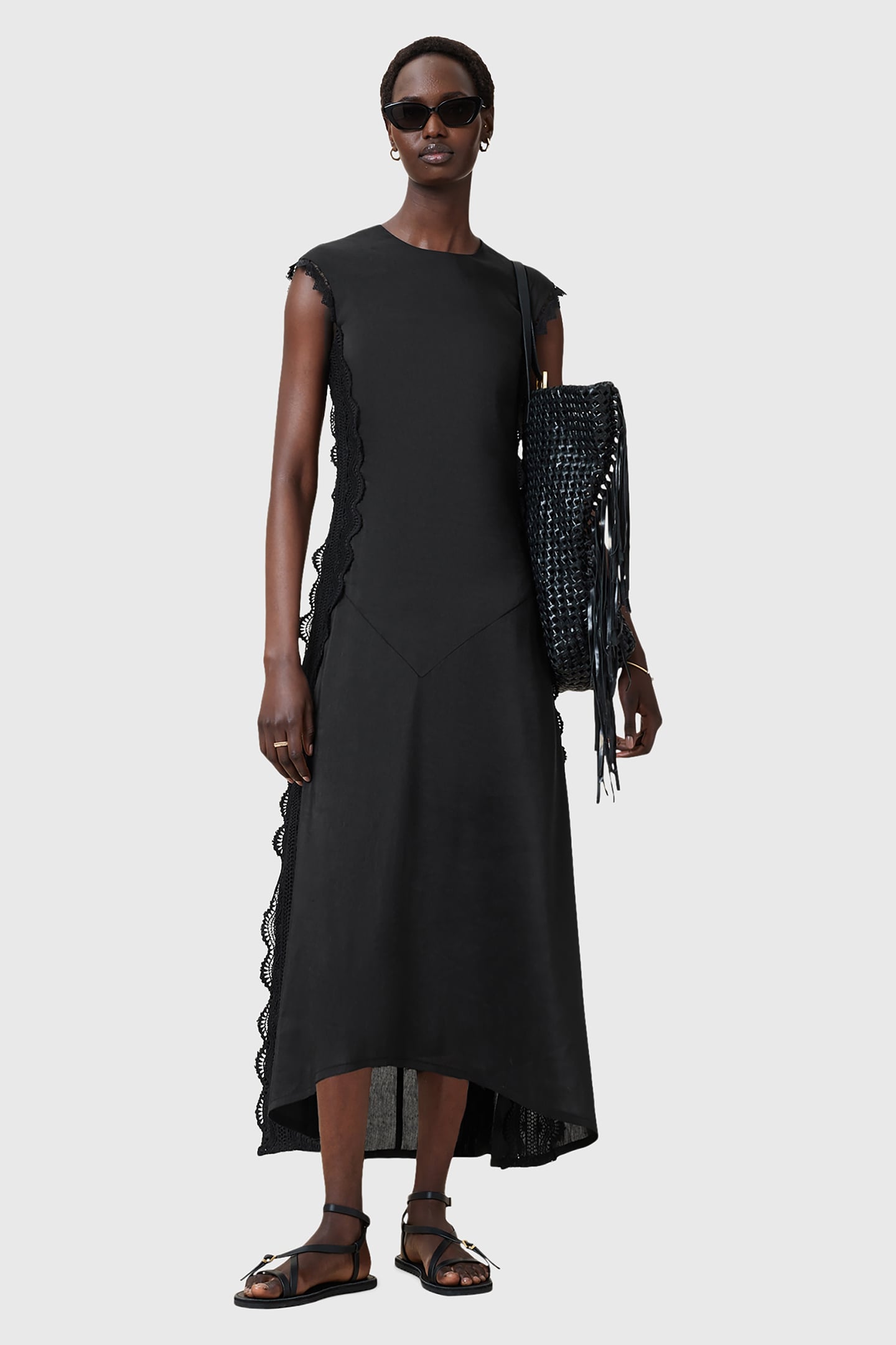 LYRA LINEN DRESS BLACK 1
