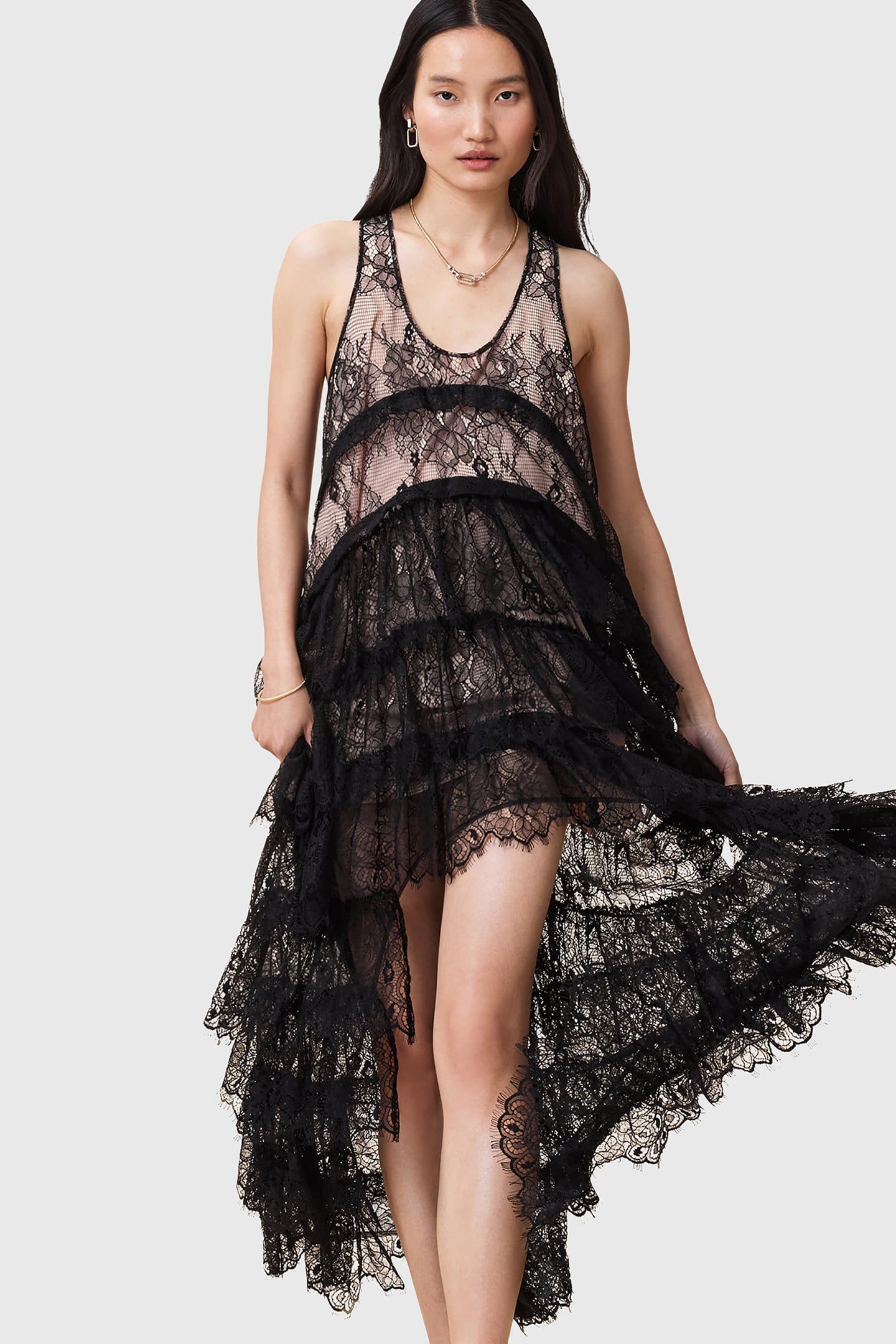 CAVARLY LACE DRESS BLACK 4