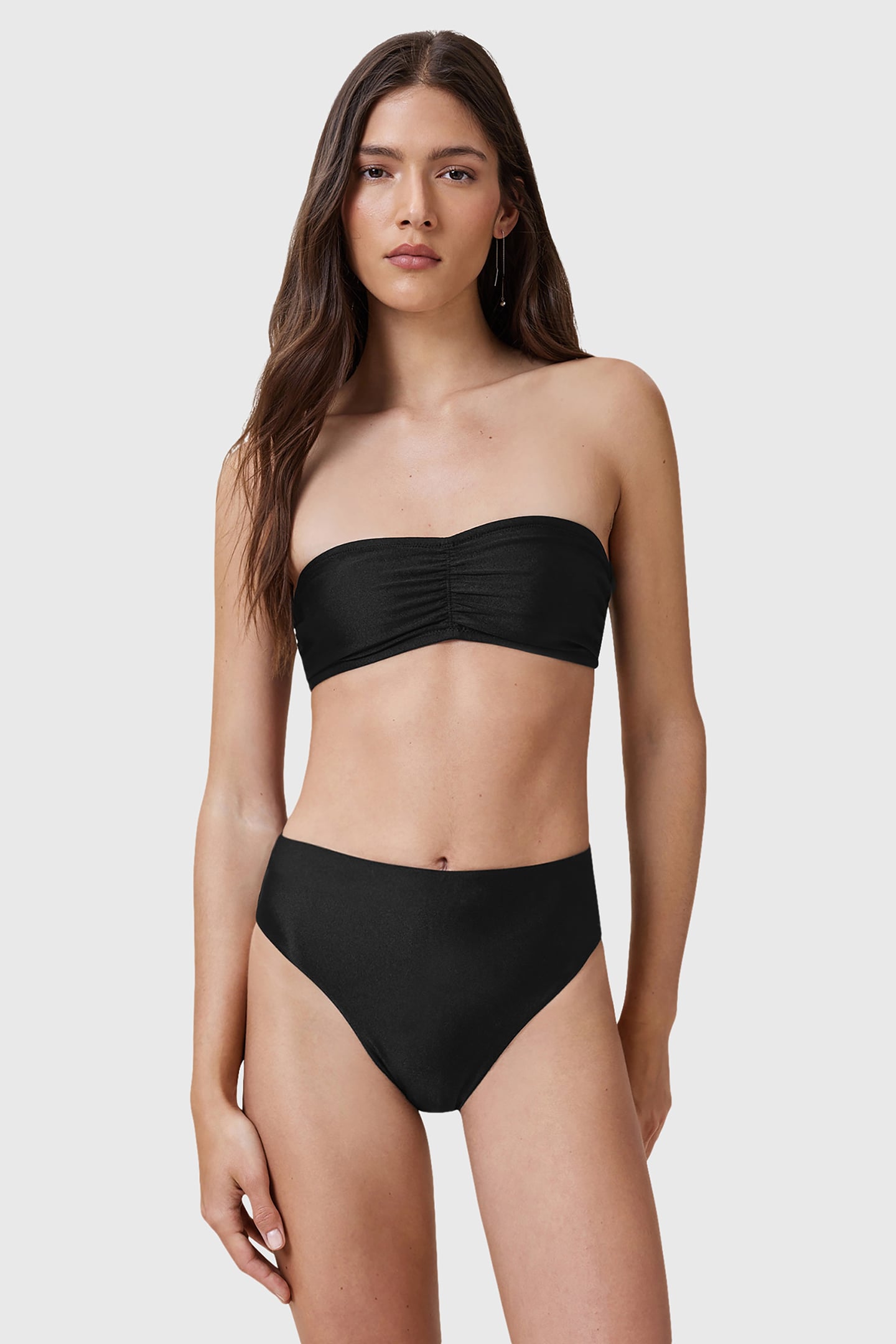 COURT BIKINI TOP BLACK SHIMMER 1