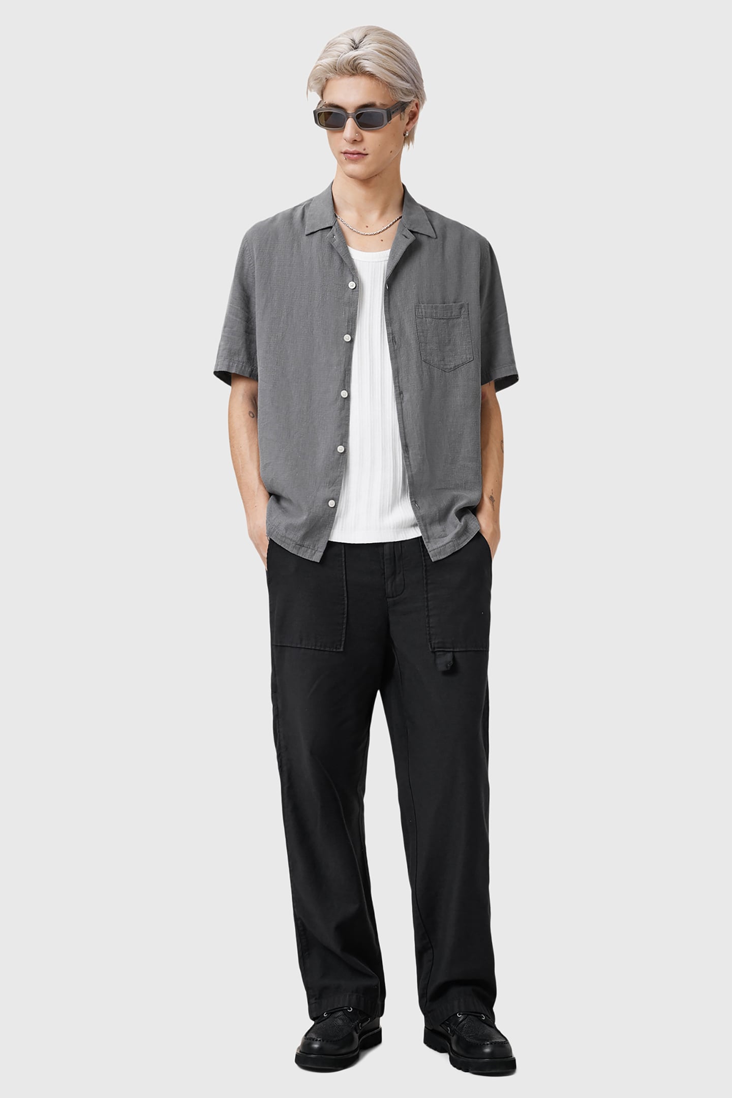 VEDA SS SHIRT PILLAR GREY 3
