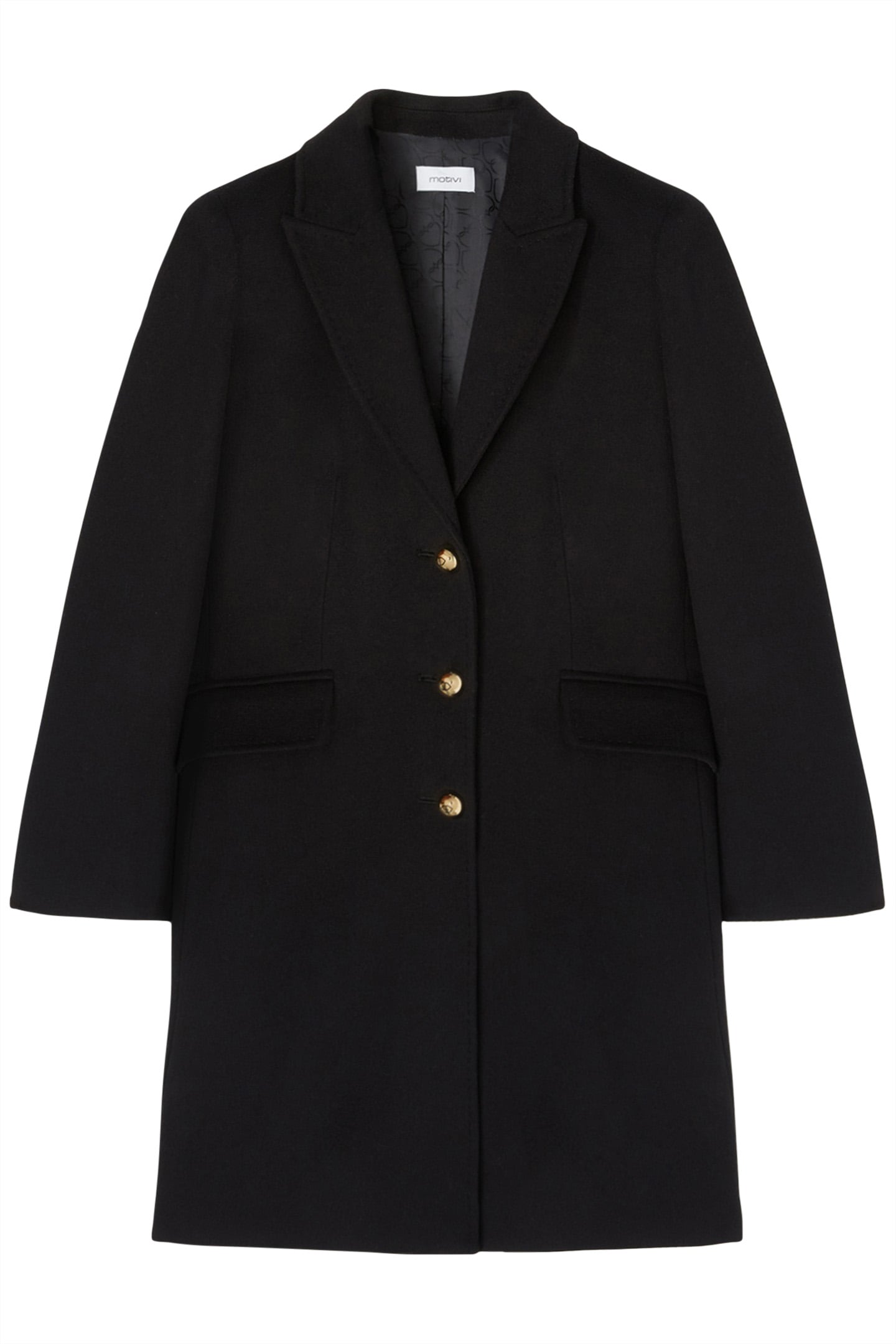SINGLE-BREASTED SLIM FIT COAT BLACK 4