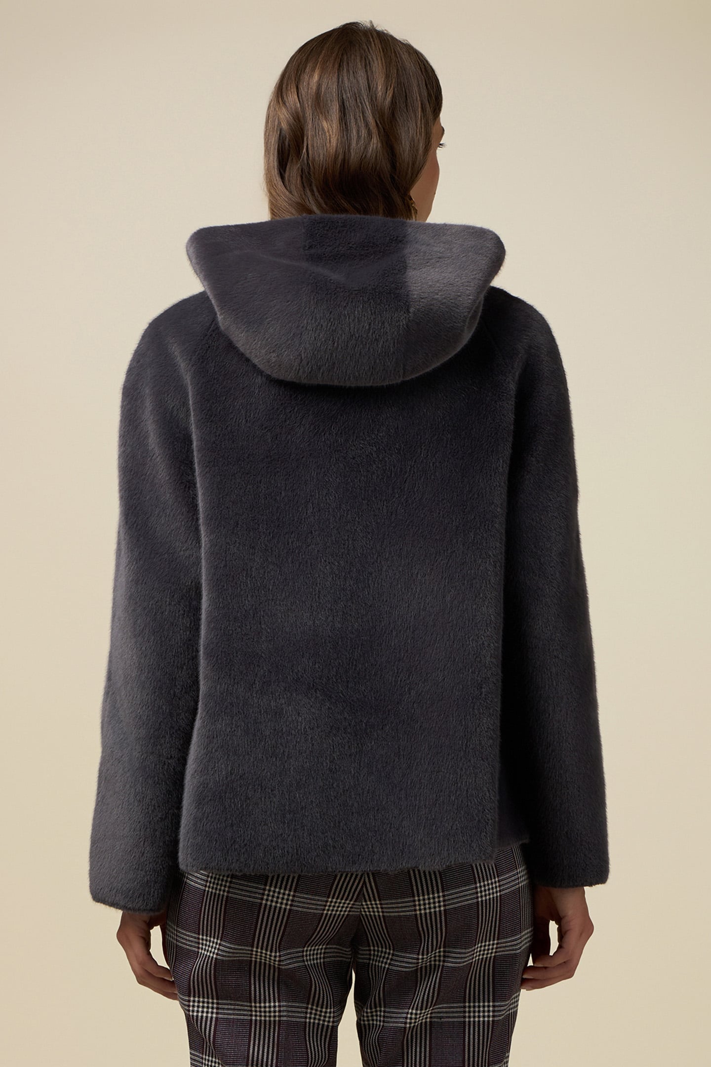 HOODED TEDDY BEAR JACKET GREY 2
