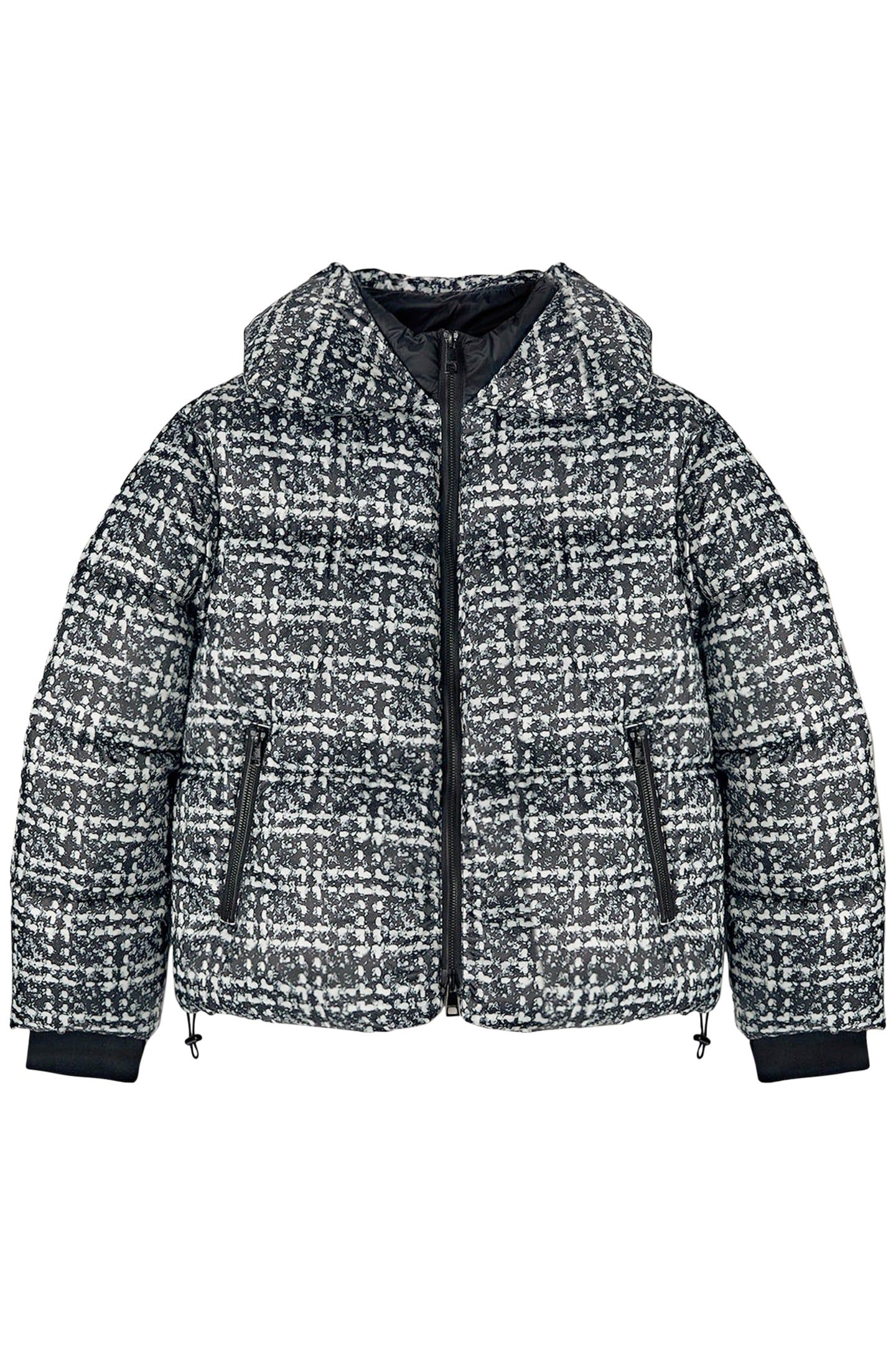 PRINTED PADDED JACKET WITH ZIP BLACK 3