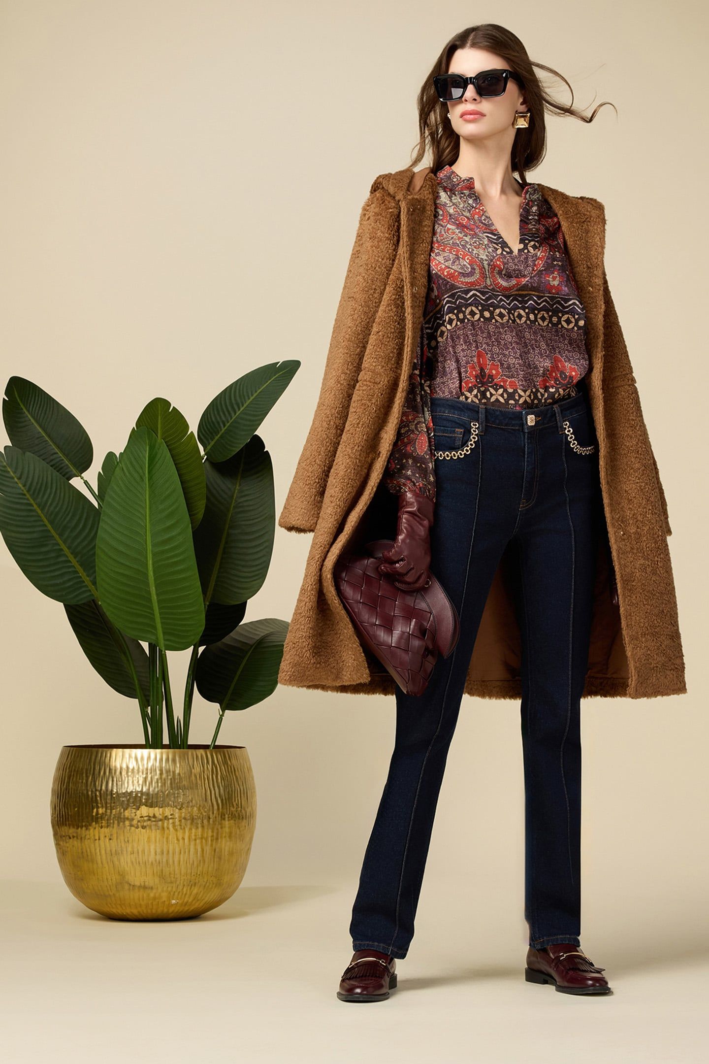 HOODED TEDDY PARKA BROWN 4