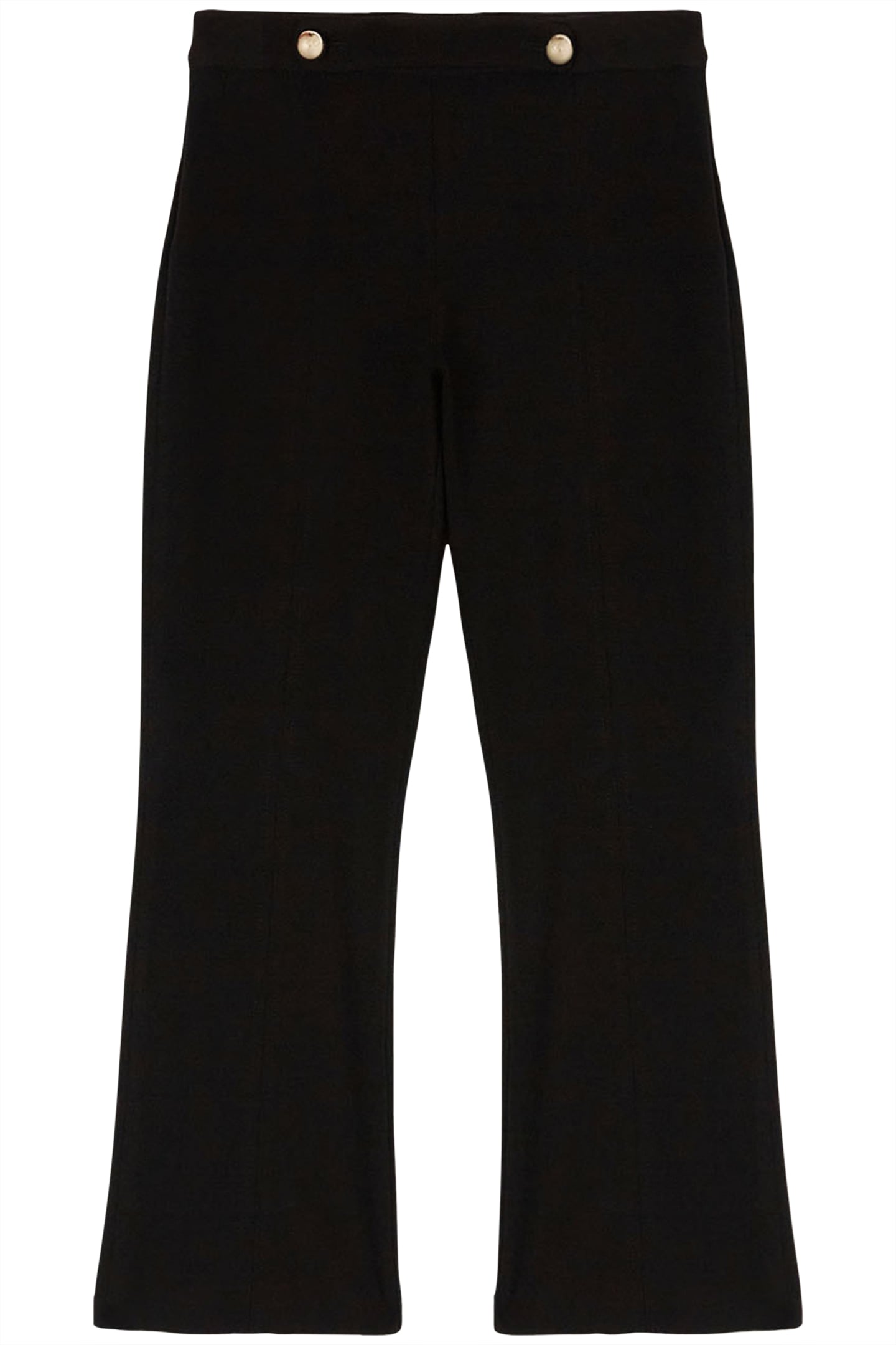KICK FLARE TROUSERS WITH STRAP BLACK 4