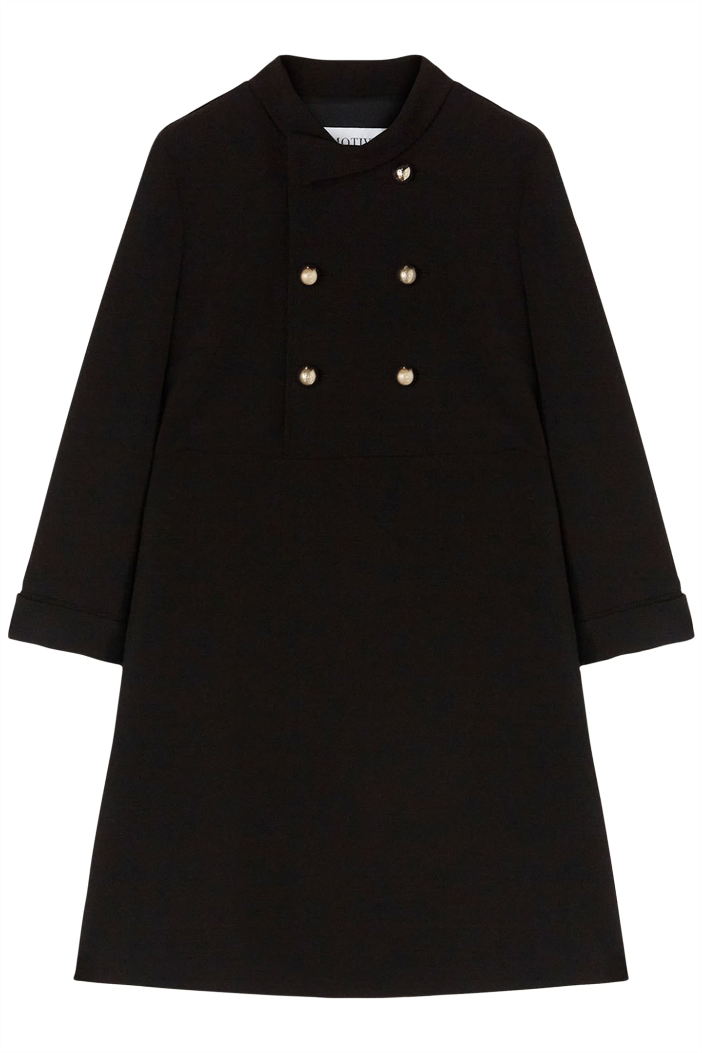 DOUBLE-BREASTED MINIDRESS BLACK 4
