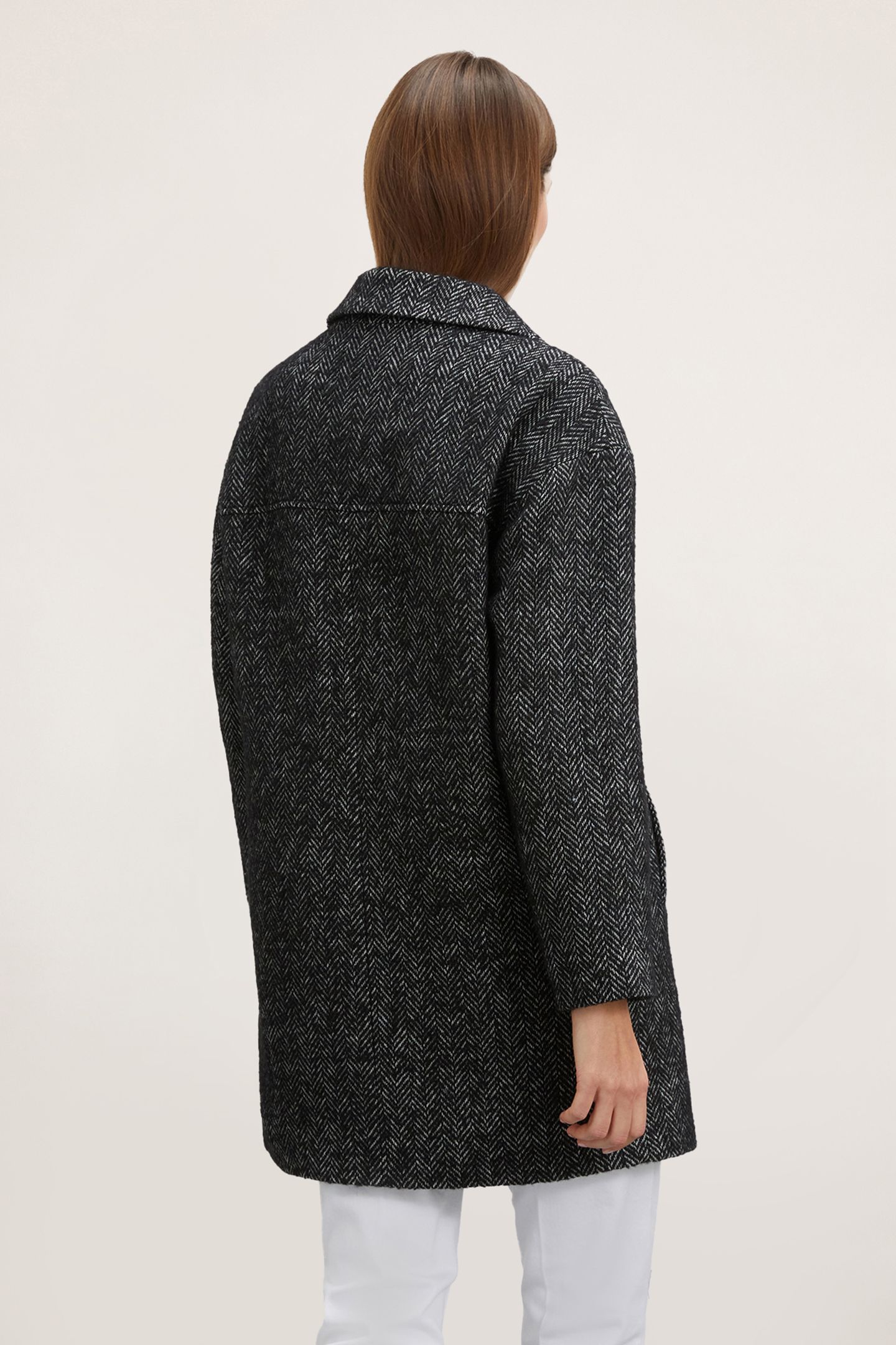 DOUBLE-BREASTED WOOL BLEND COAT BLACK 2
