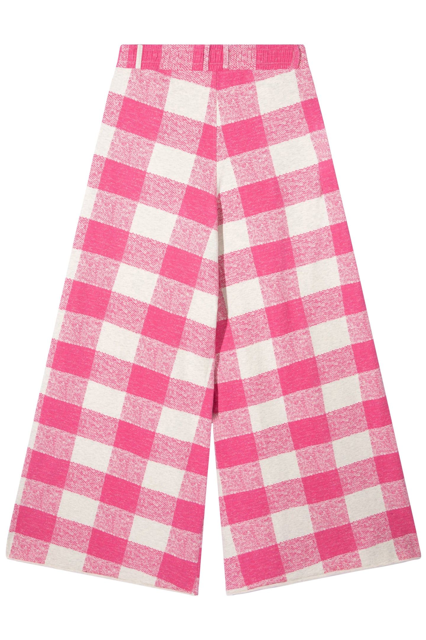 WIDE JOGGER CHECK BRIGHT PINK 5