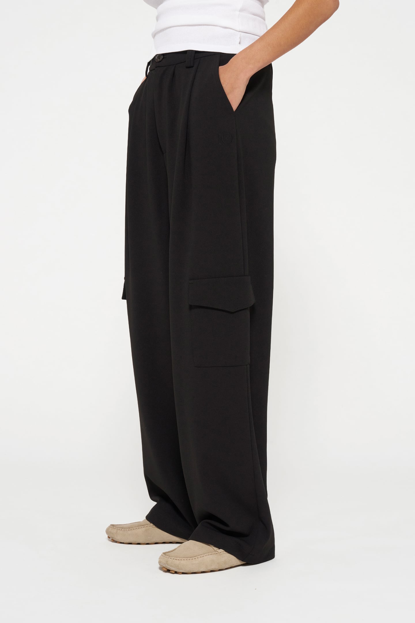 CARGO PANTS CREPE BLACK 7