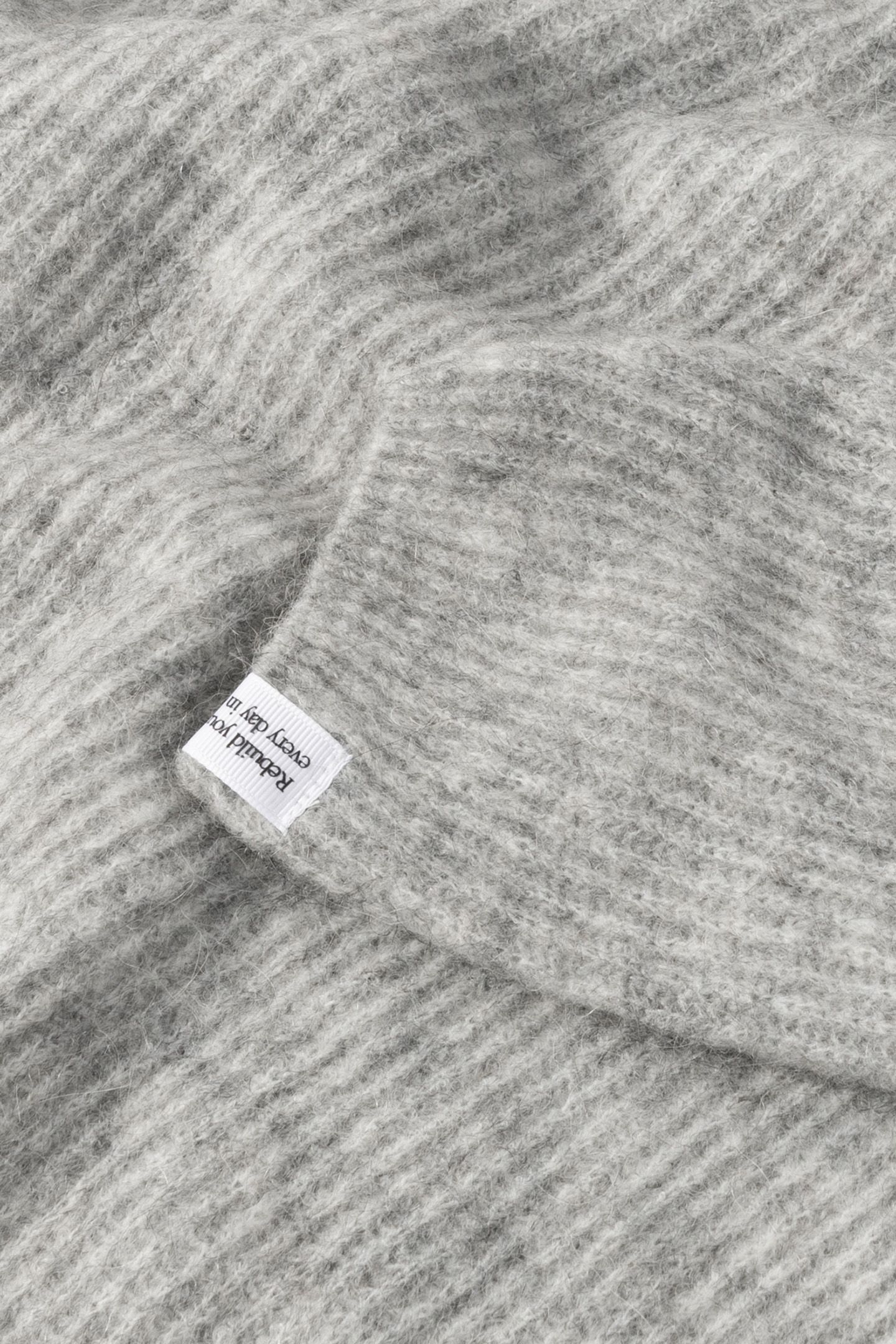 COLL SWEATER SOFT KNIT LIGHT GREY MELEE 7