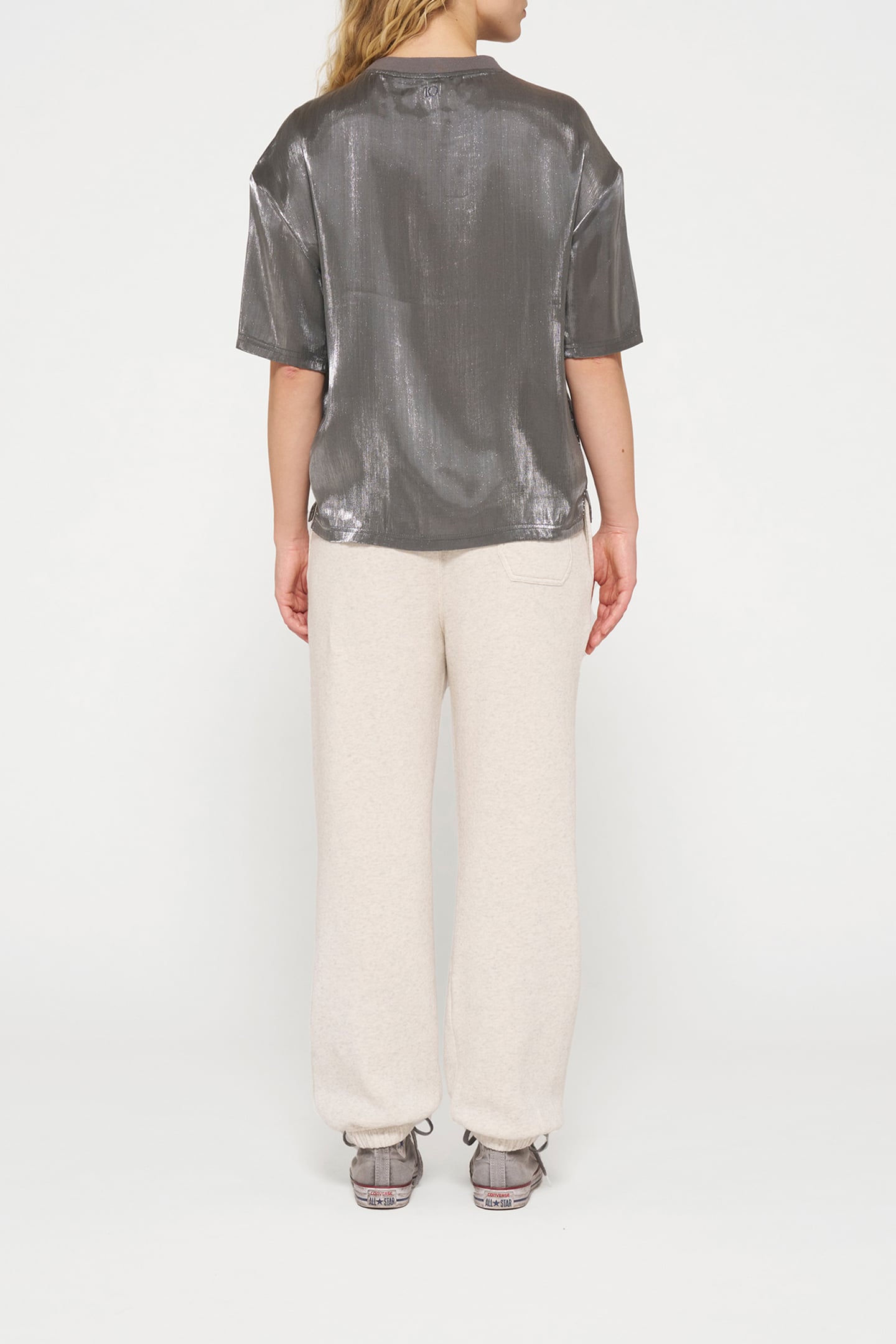 SHINY BLOUSE TEE SILVER 3