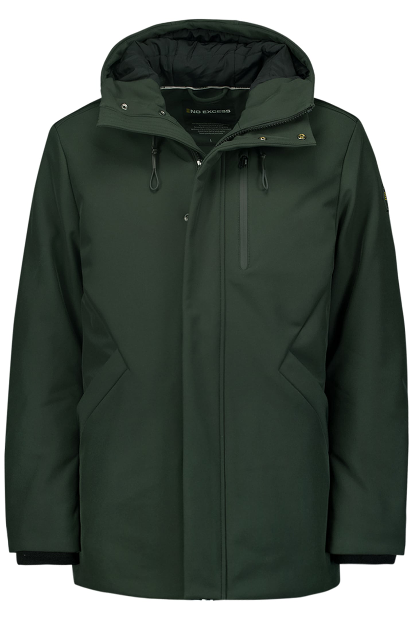 JACKET MEDIUM LONG FIT HOODED SOFTSHELL STRETCH DARK MOSS 5