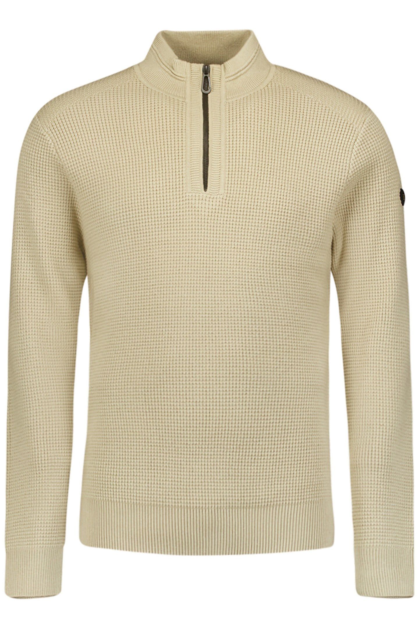 PULLOVER HALF ZIPPER SOLID JACQUARD CEMENT 4