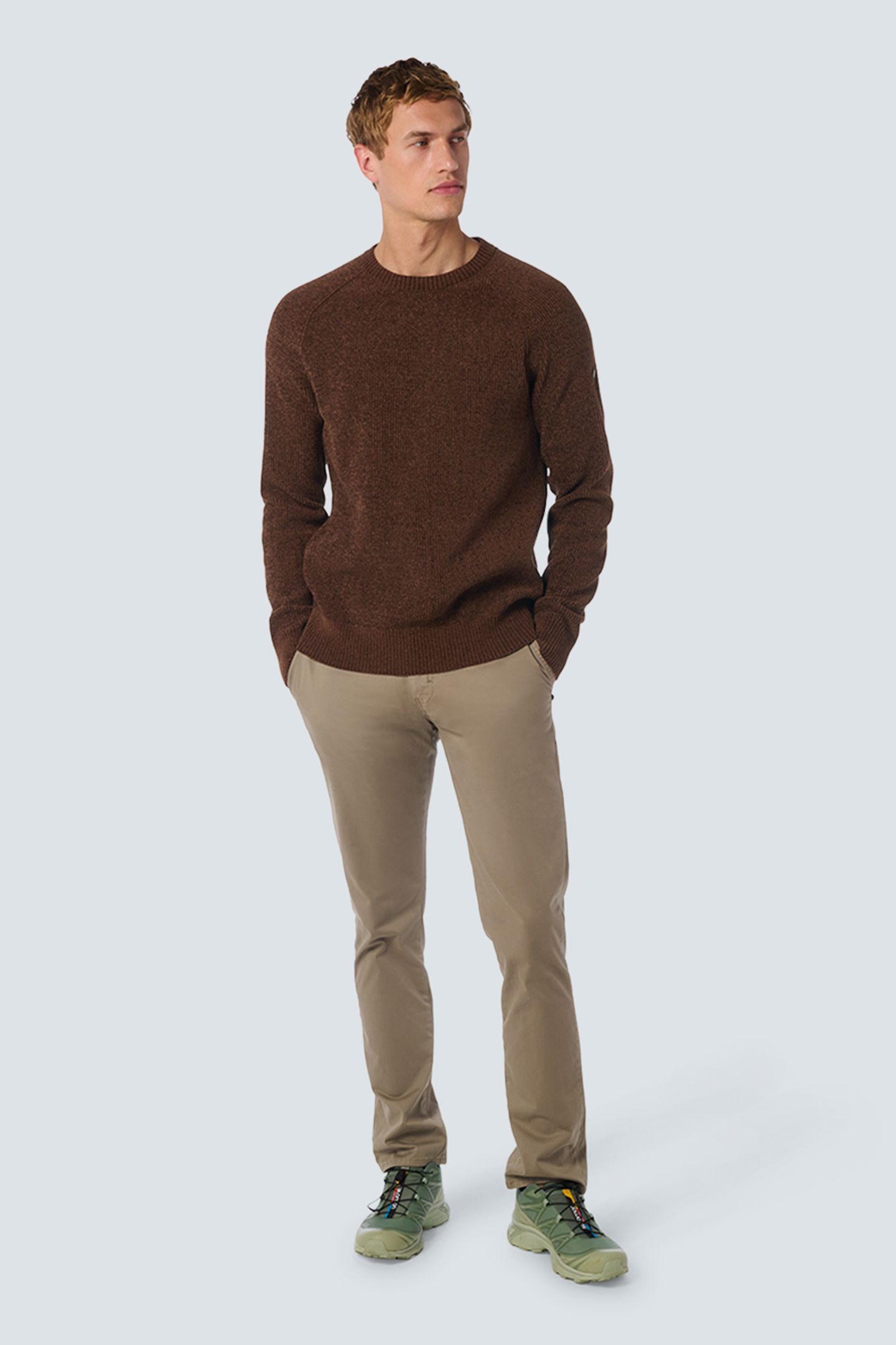 PULLOVER CREWNECK 2 COLOURED CHENILLE BROWN 3
