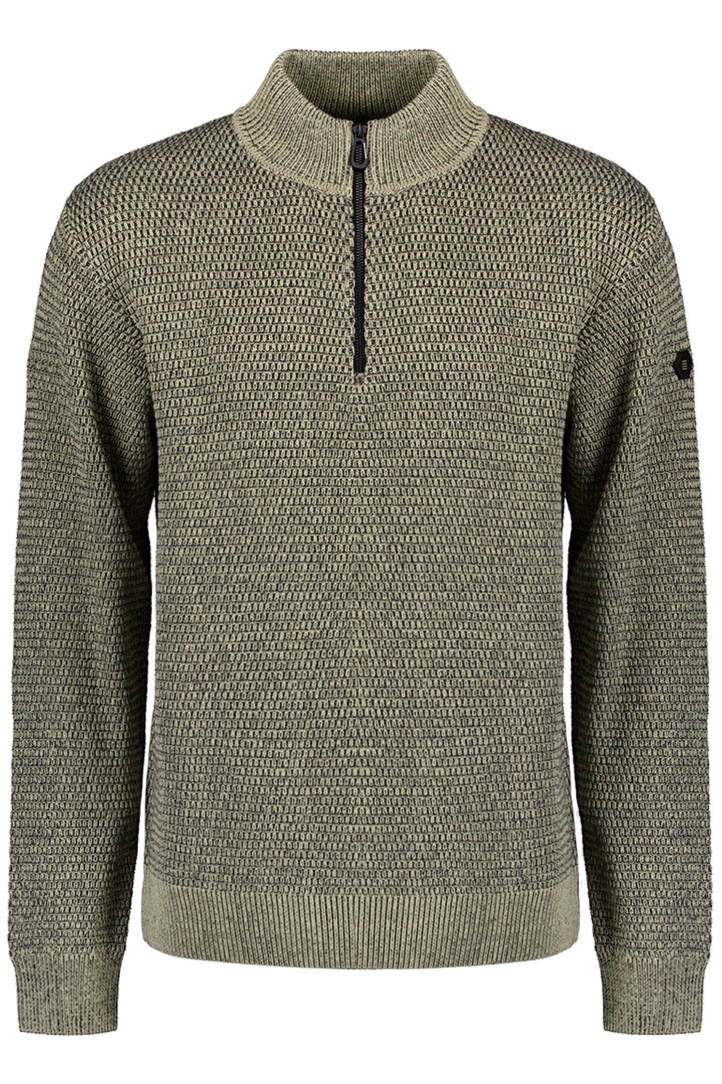 PULLOVER HALF ZIPPER 2 COLOURED MELANGE STONE 3