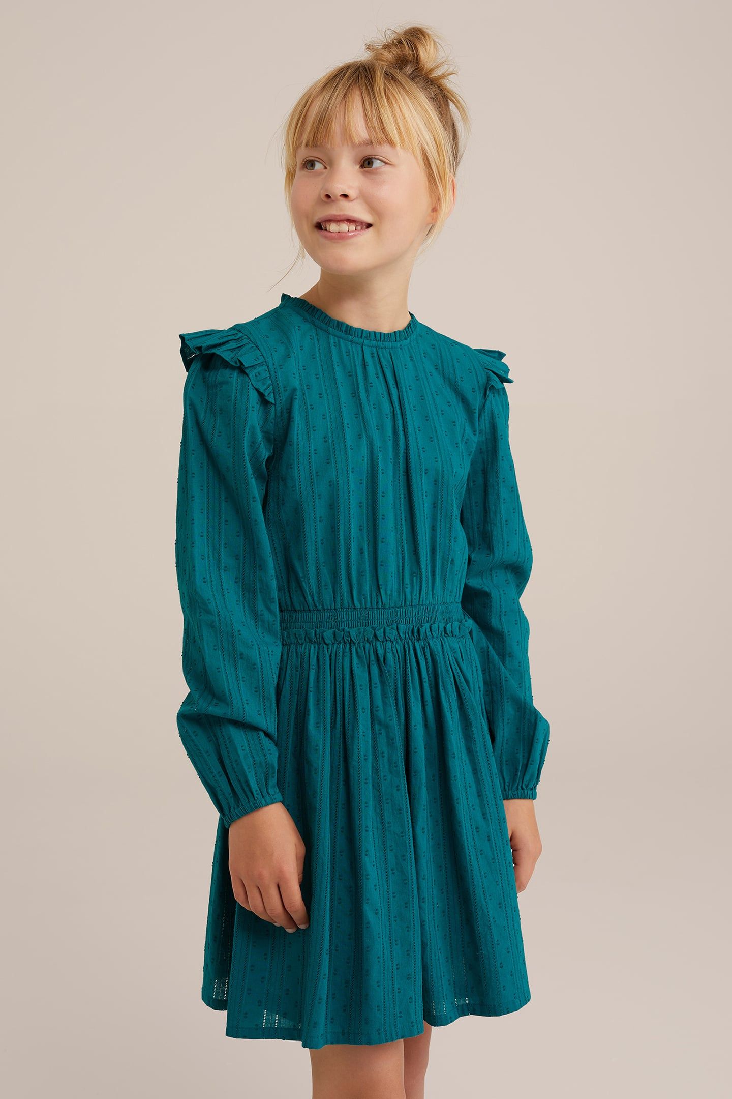DRESS MID LENGTH SEA ​​GREEN 1