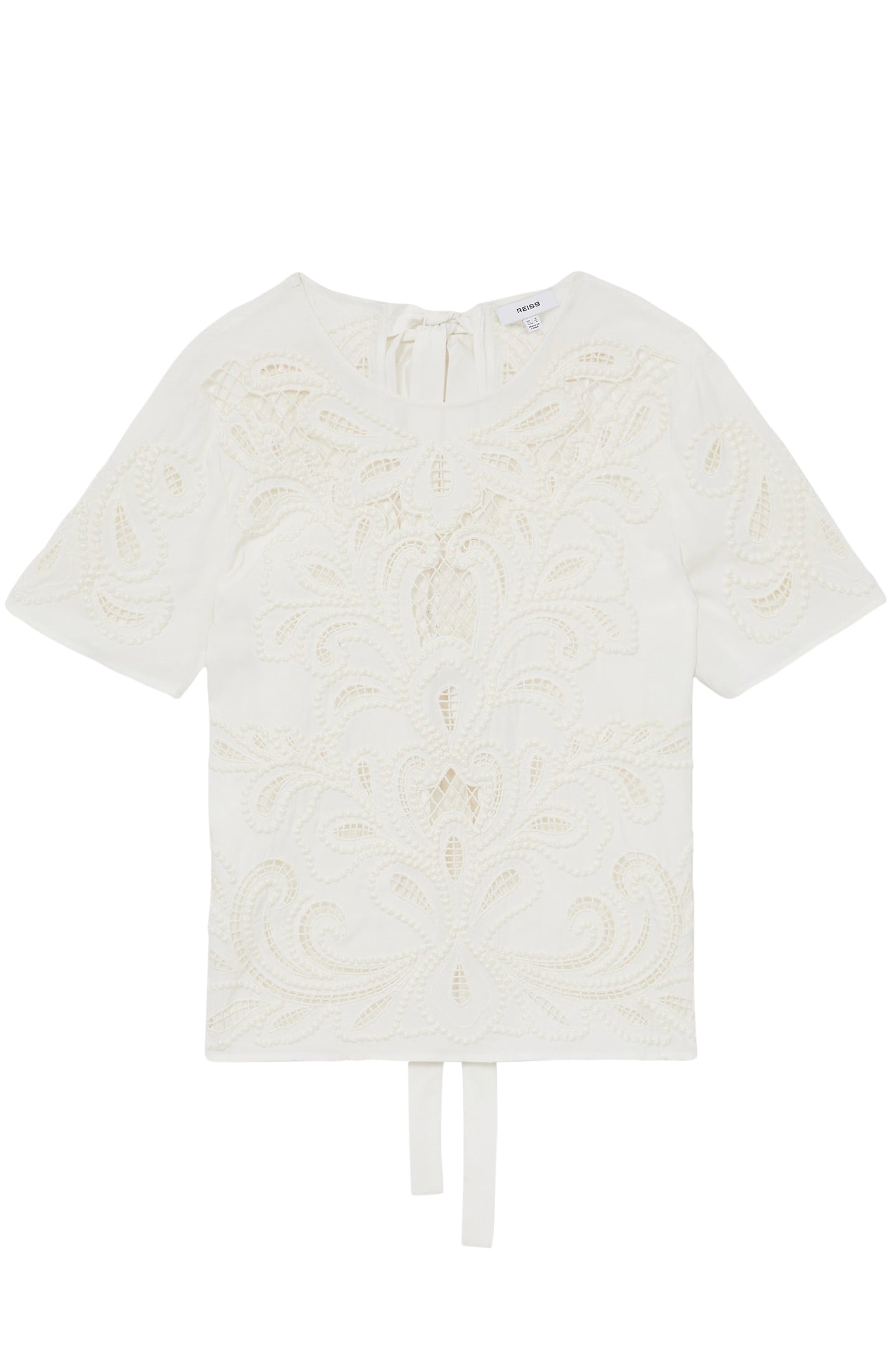 FLORAL CUT OUT TOP IVORY 4