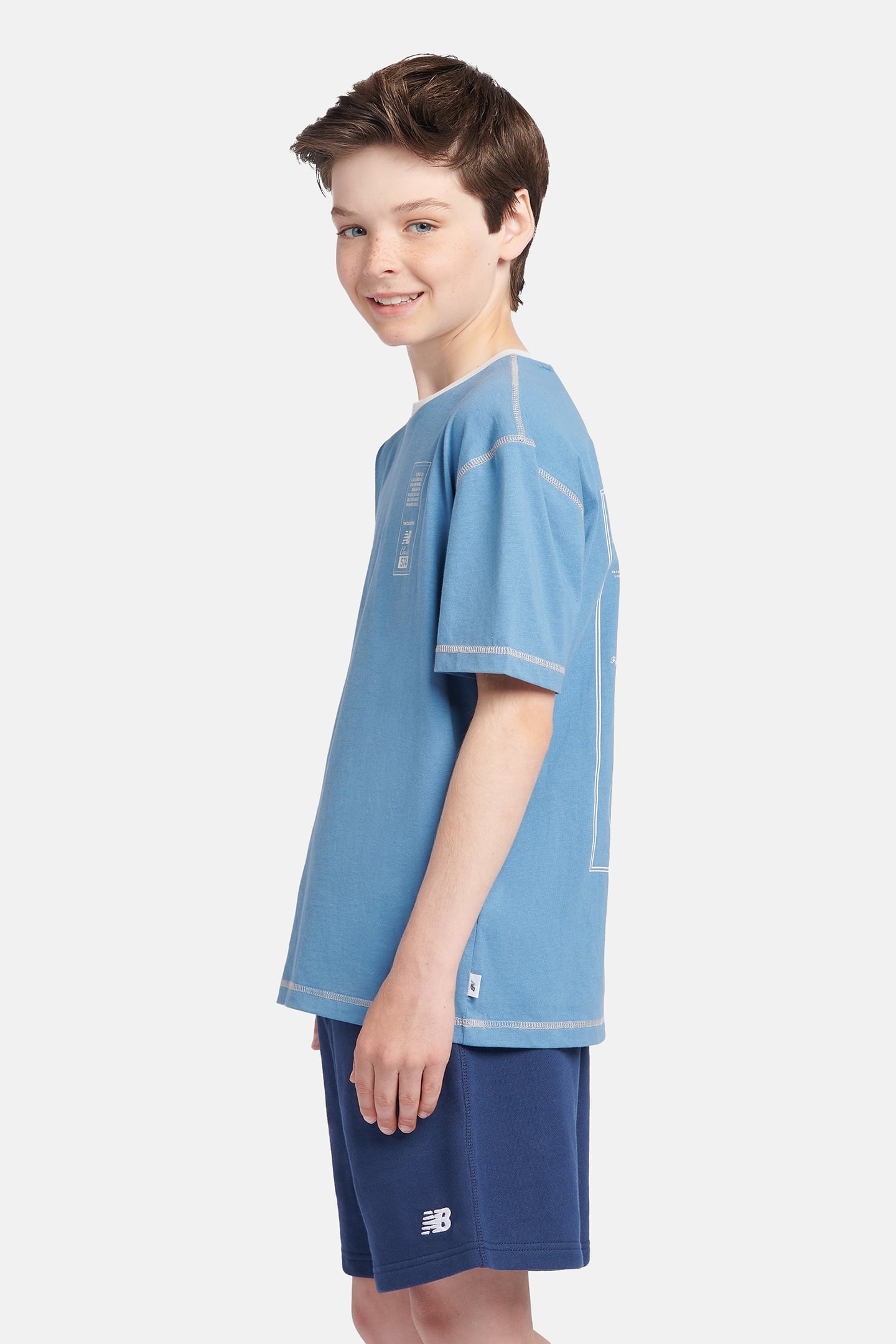 MADE IN USA BOYS 574 DIAGRAM TEE HERONBLU 6