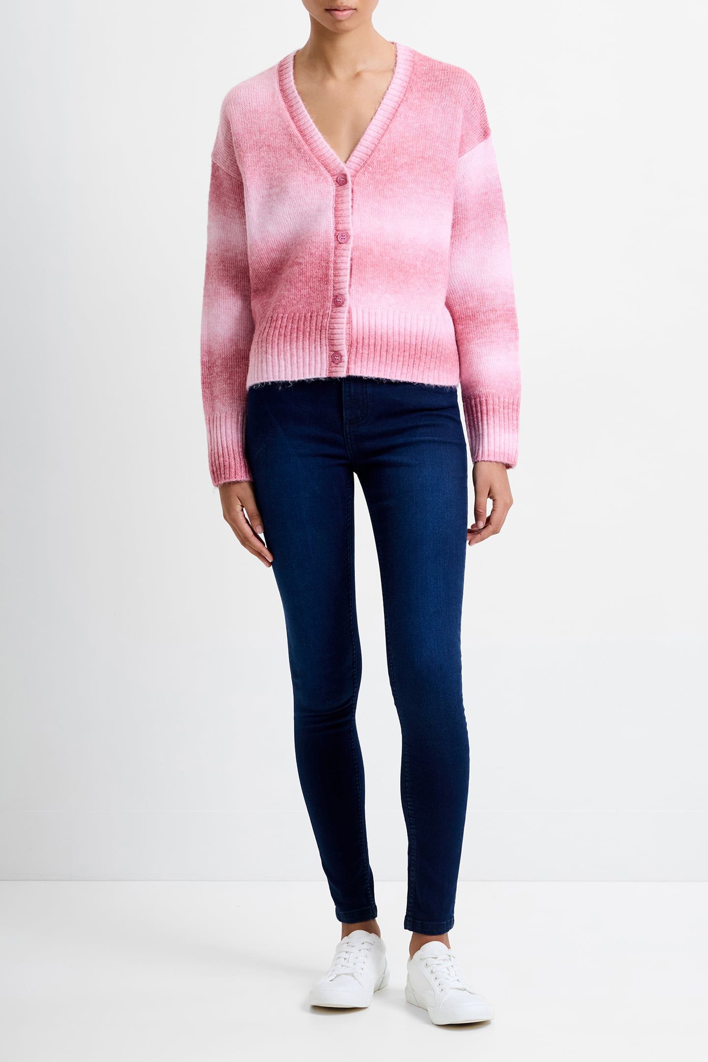 BABYSOFT L/S OMBRE CARDIGAN PINK MULTI 3