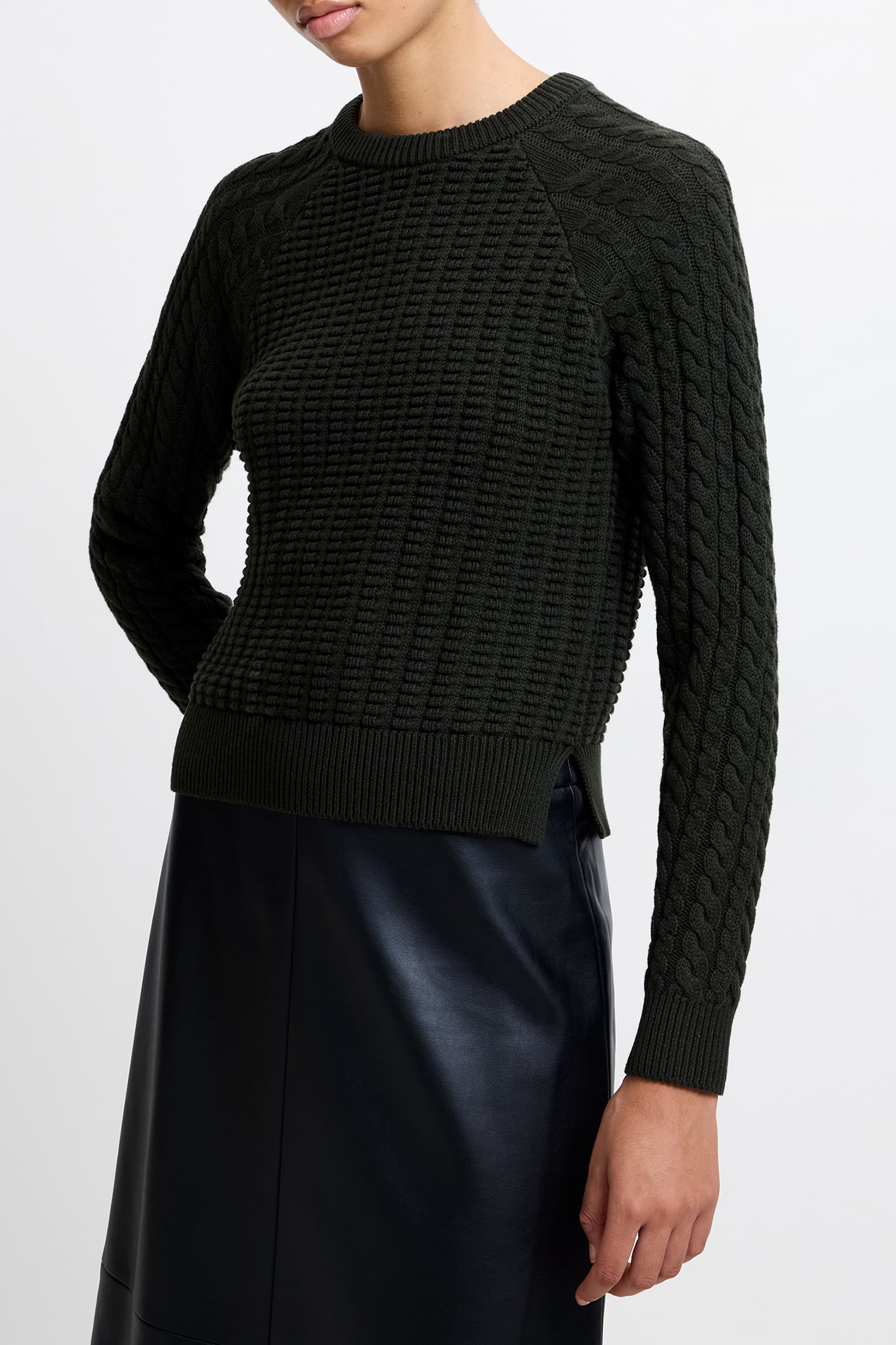 MOZART POPCORN CABLE JUMPER BRUNSWICK GREEN 1