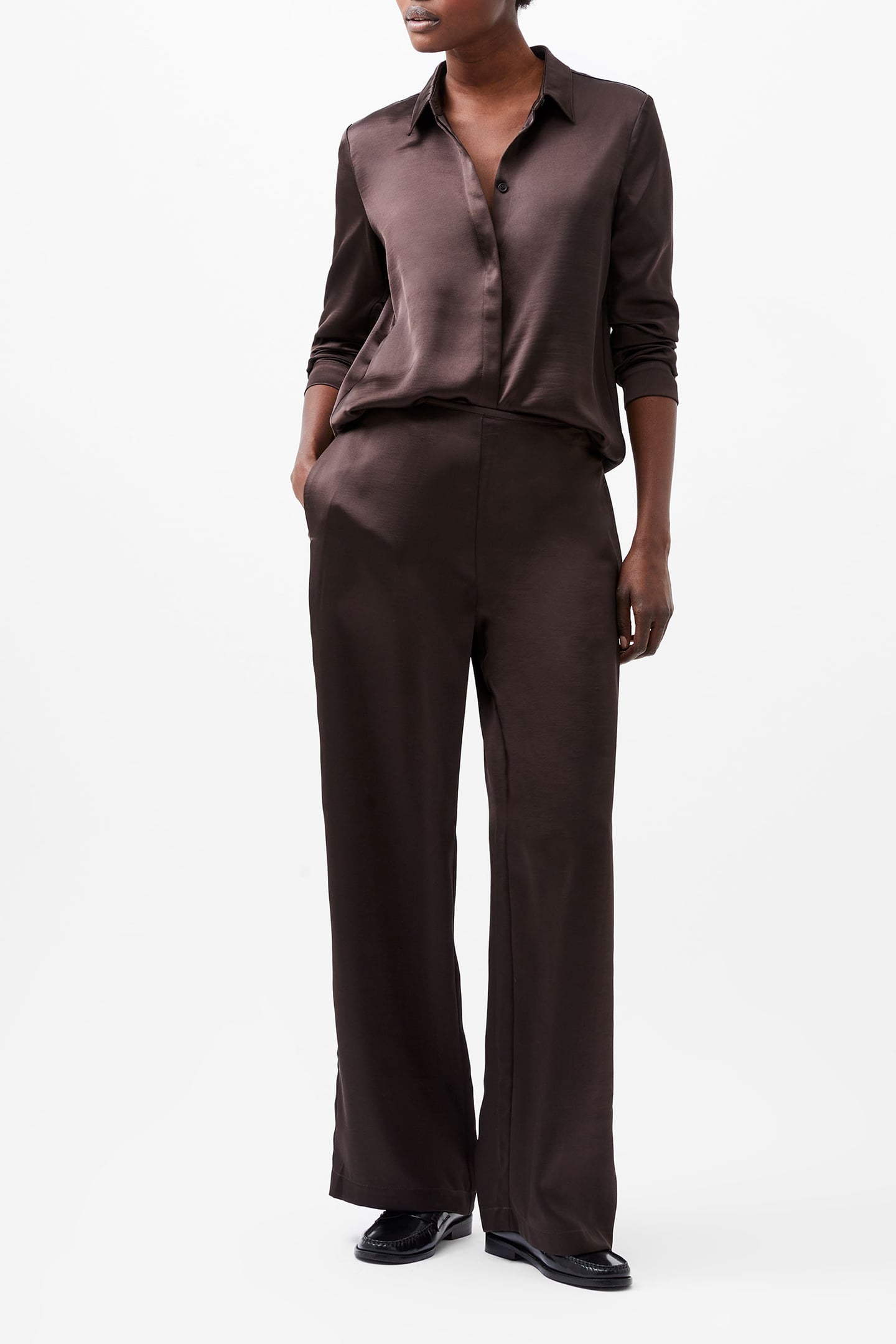 SATIN TROUSER CHOCOLATE GANACHE 2