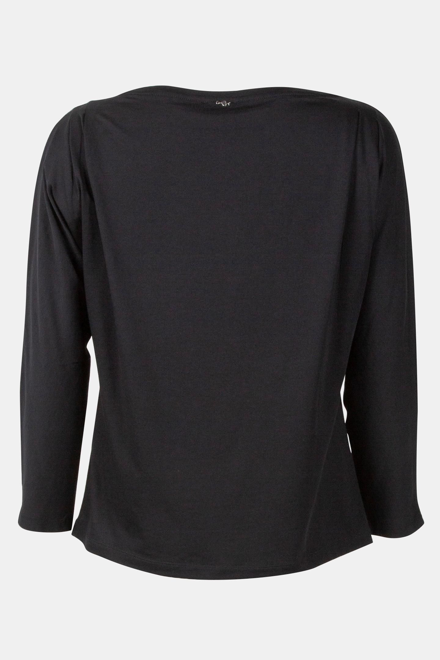 MARNIE - BLACK T-SHIRT WITH SILVER FOIL SCREEN PRINT OF DANC 5