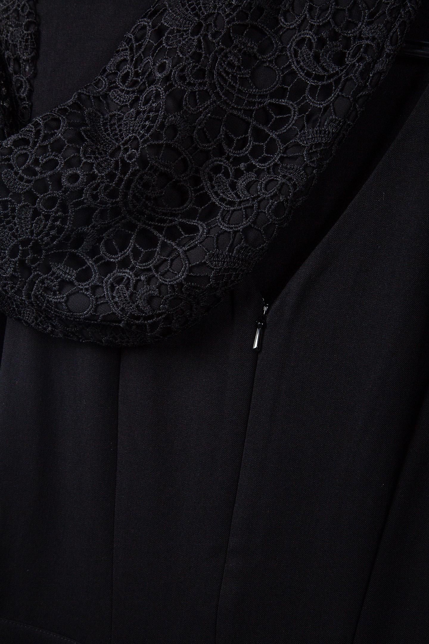 RUFINO - LONG BLACK JUMPSUIT WITH LACE SLEEVES 5