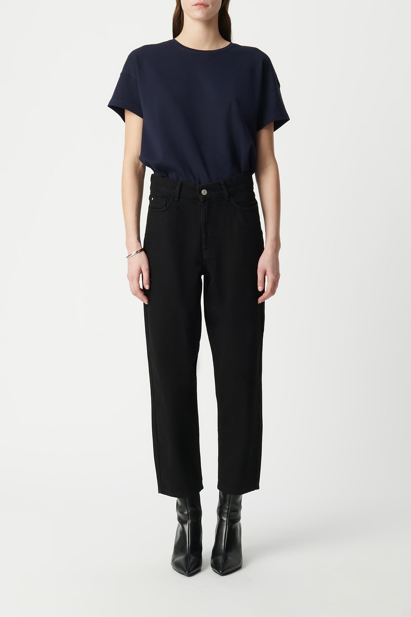 7/8TH STRAIGHT BLACK JEANS BLACK 1