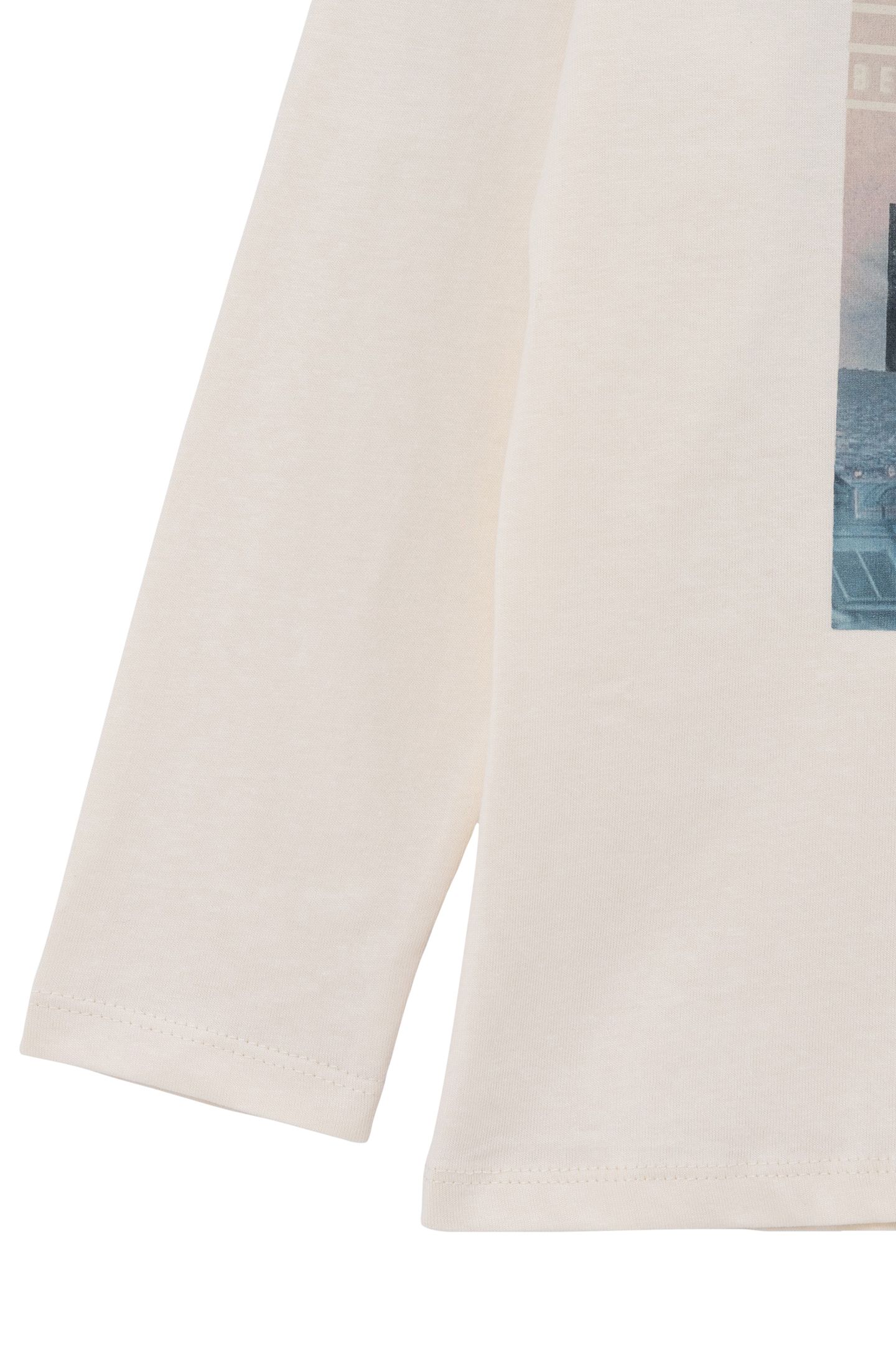 BOYS' T-SHIRT ECRU ORGANIC COTTON PARIS ROOFS EMBOSSING BOY 3