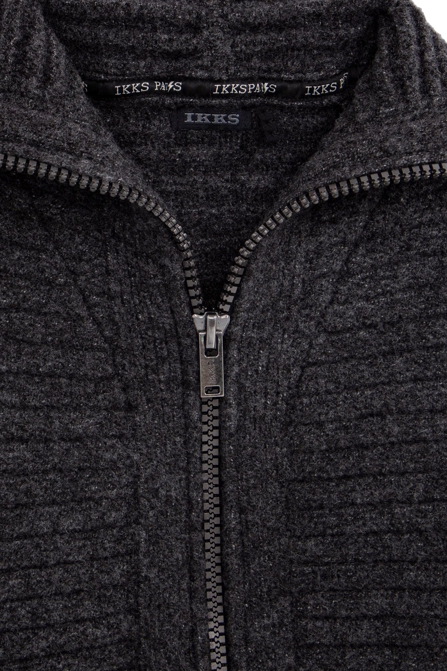 BOY'S GREY LIGHTNING, CHECKERBOARD INTARSIA KNIT CARDIGAN 3