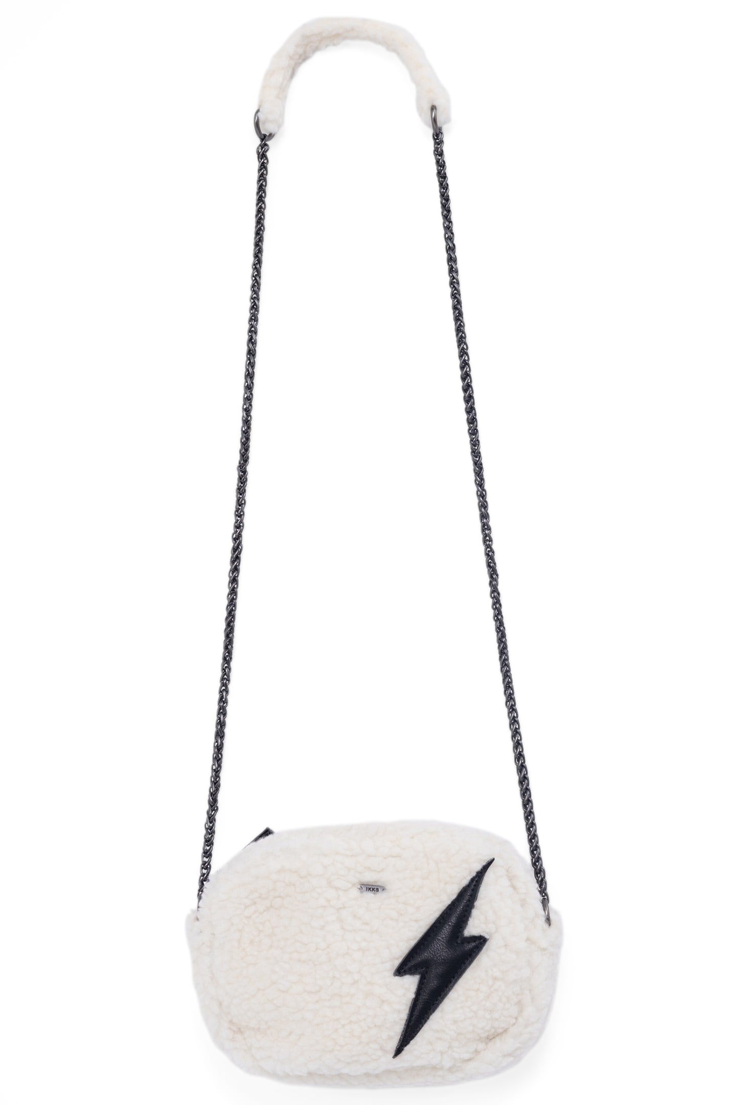 GIRL’S ECRU SHERPA RECYCLED BAG WITH LIGHTNING BADGE 3