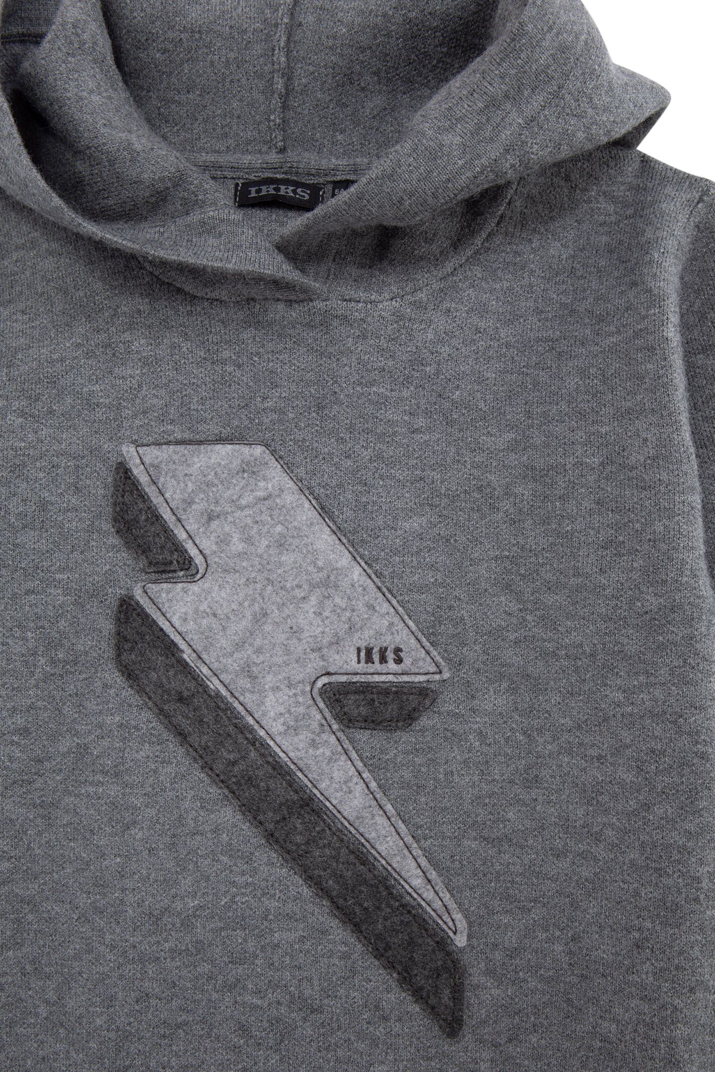 BOY’S GREY KNIT HOODIE WITH XL LIGHTNING BADGE 4