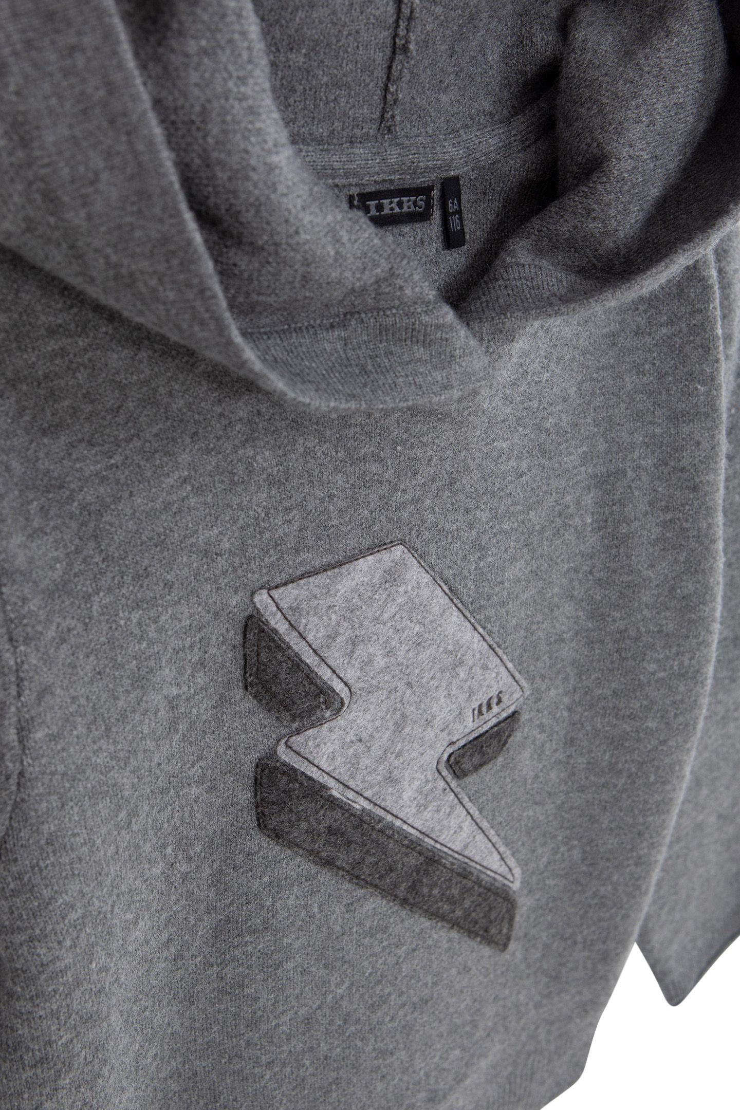 BOY’S GREY KNIT HOODIE WITH XL LIGHTNING BADGE 5