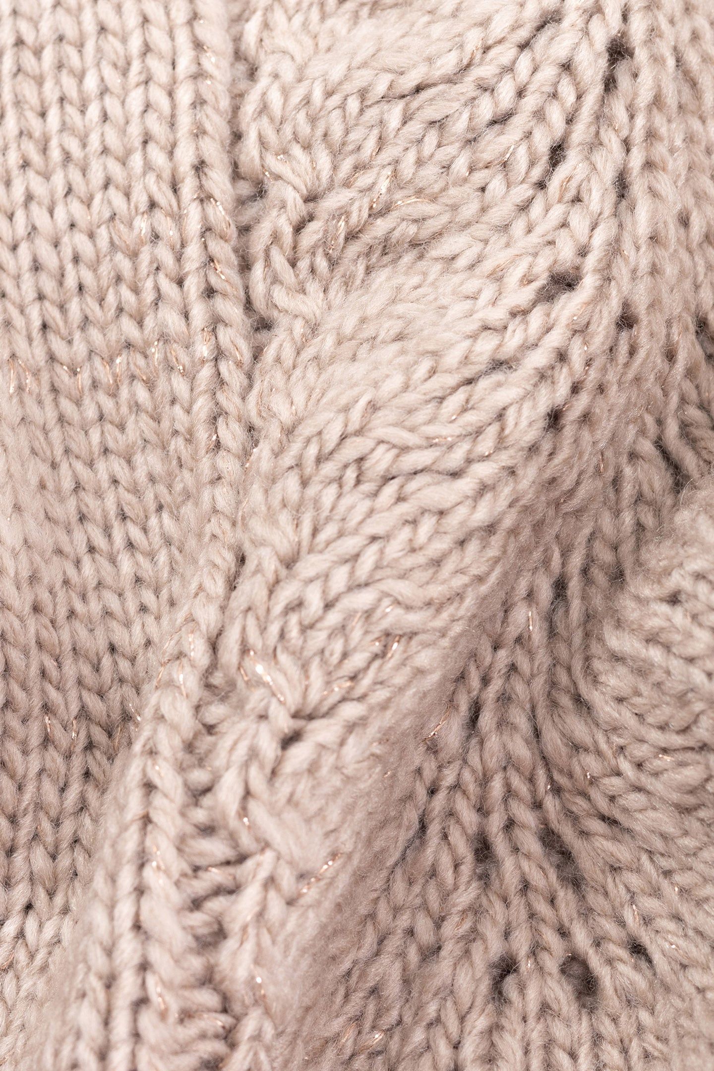 GIRL'S BEIGE OPENWORK KNIT SWEATER 6