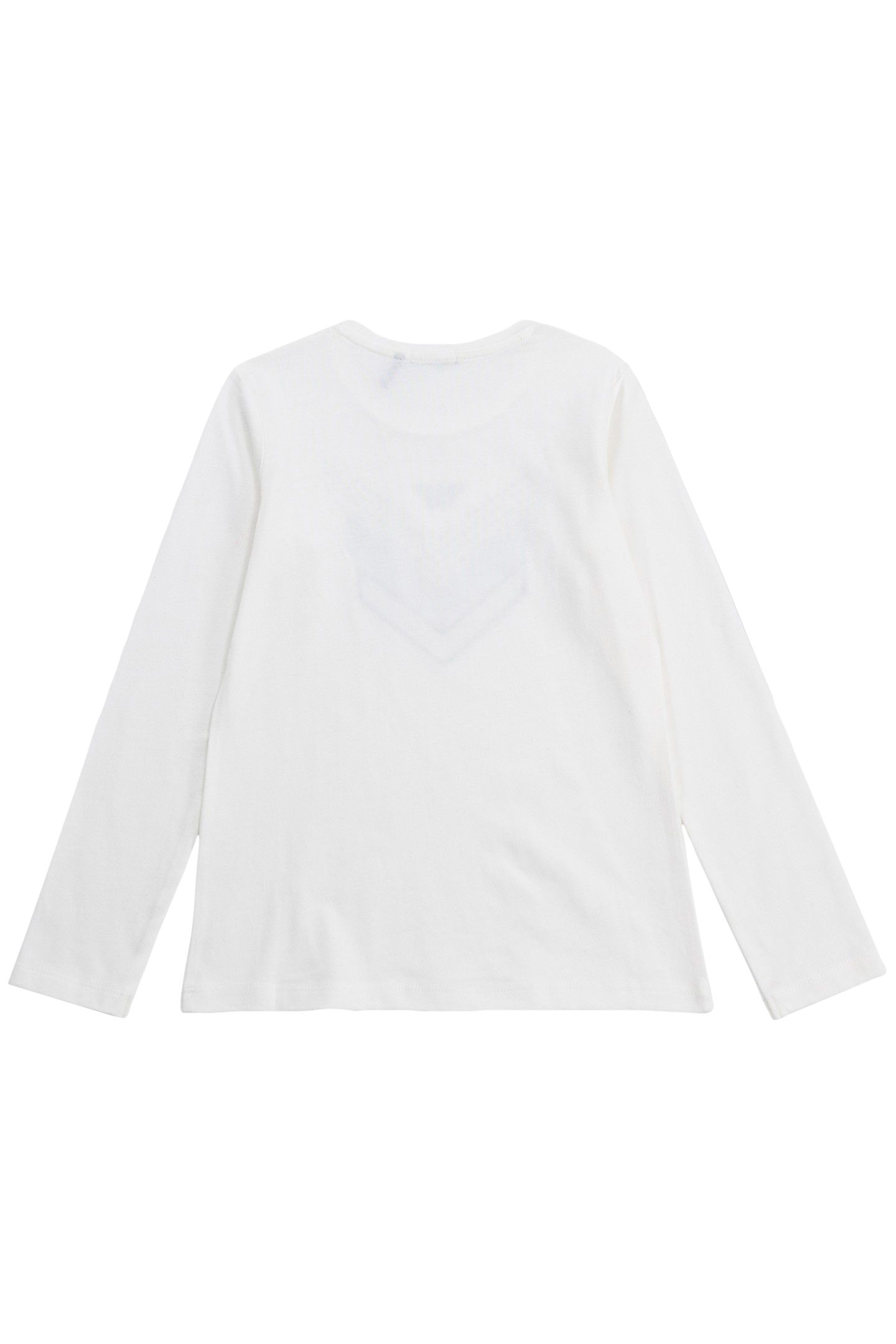 GIRLS' MULTI-MATERIAL ECRU CHEVRON PRINT T-SHIRT 2