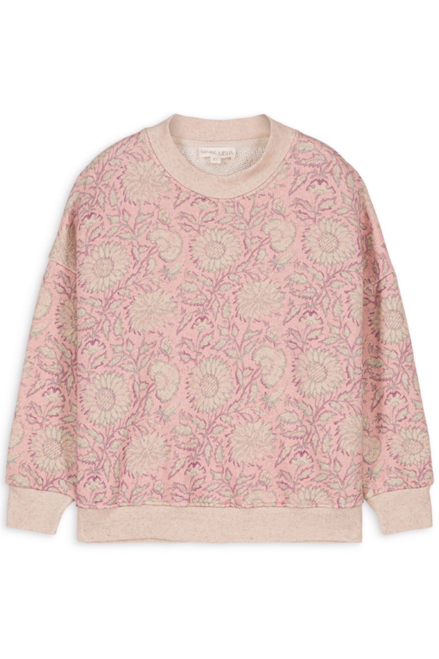 SWEATSHIRT ROSALIA PINK DAISY GARDEN 2