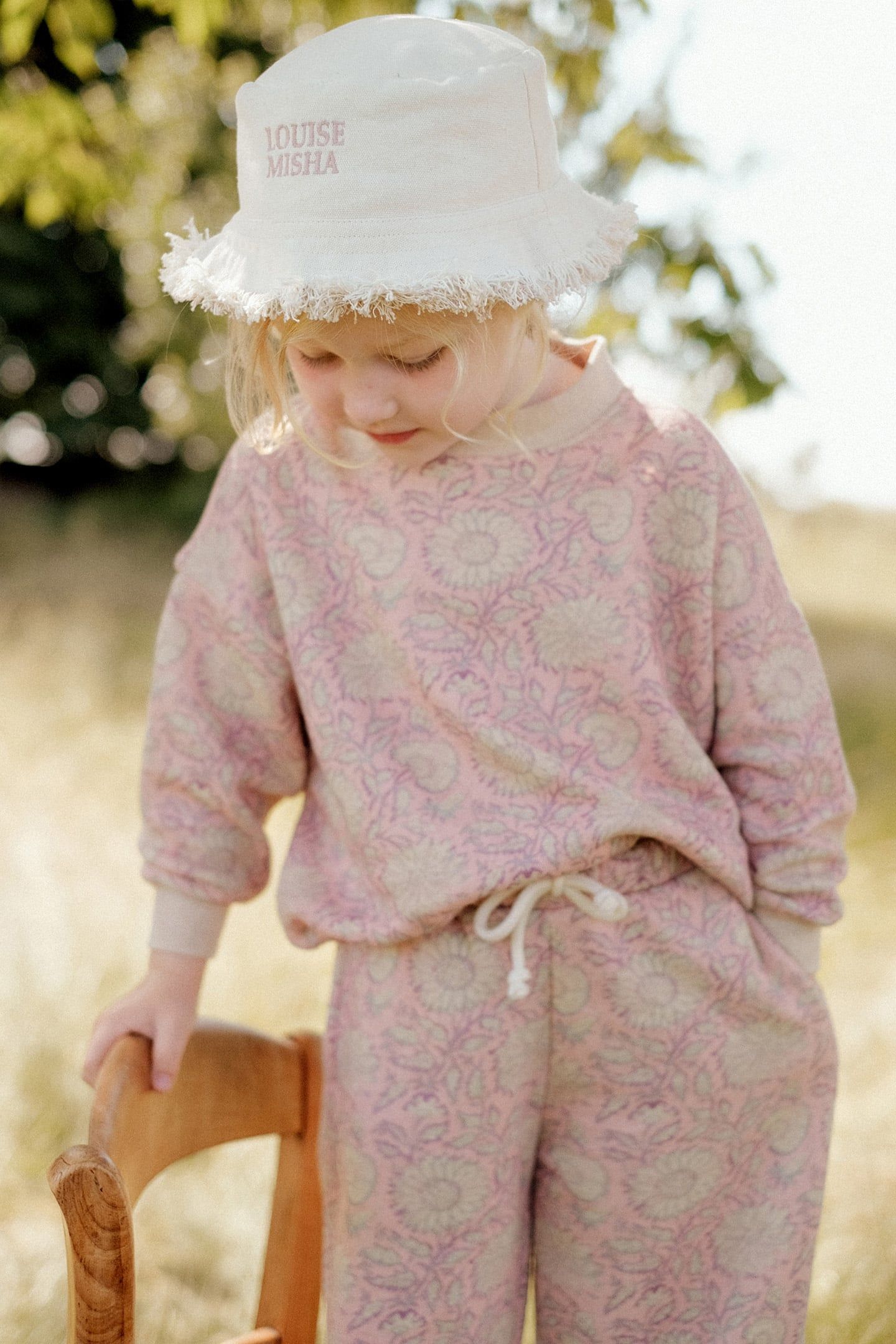 SWEATSHIRT ROSALIA PINK DAISY GARDEN 1
