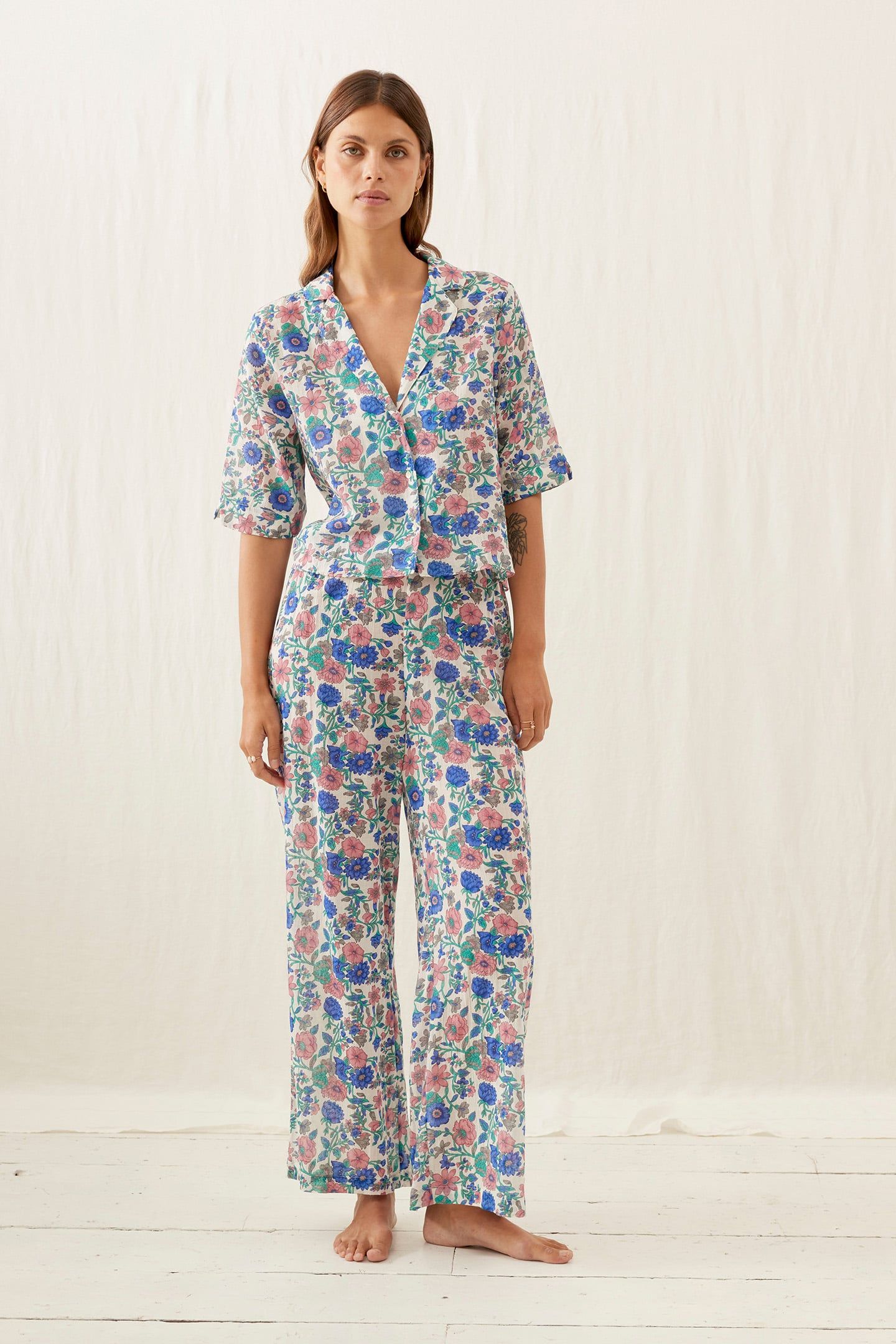 PAJAMAS SET LOUKA BLUE SUMMER MEADOW 1