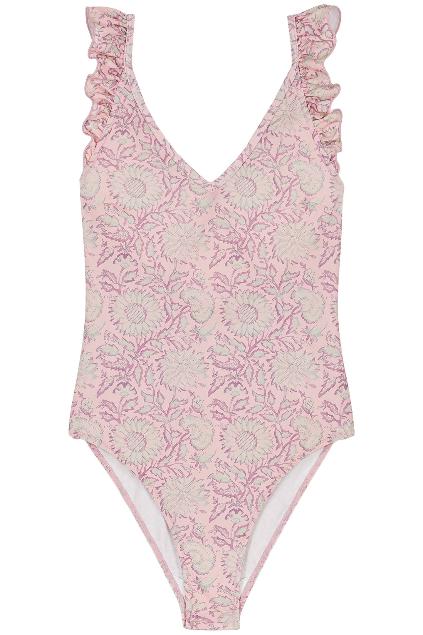 BATHING SUIT REVA PINK DAISY GARDEN 1