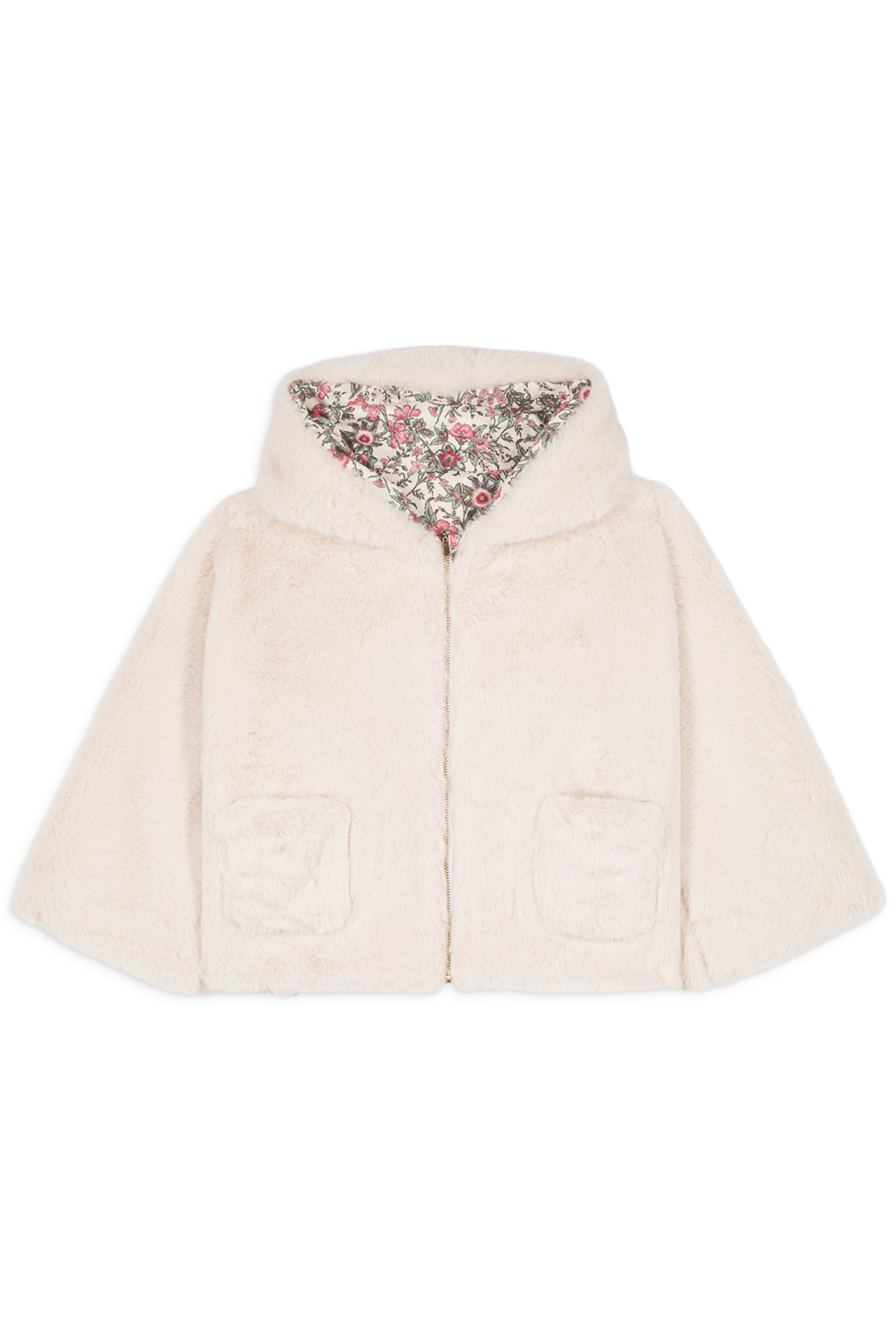 REVERSIBLE COAT FELVET IVORY ENCH FIELDS 4
