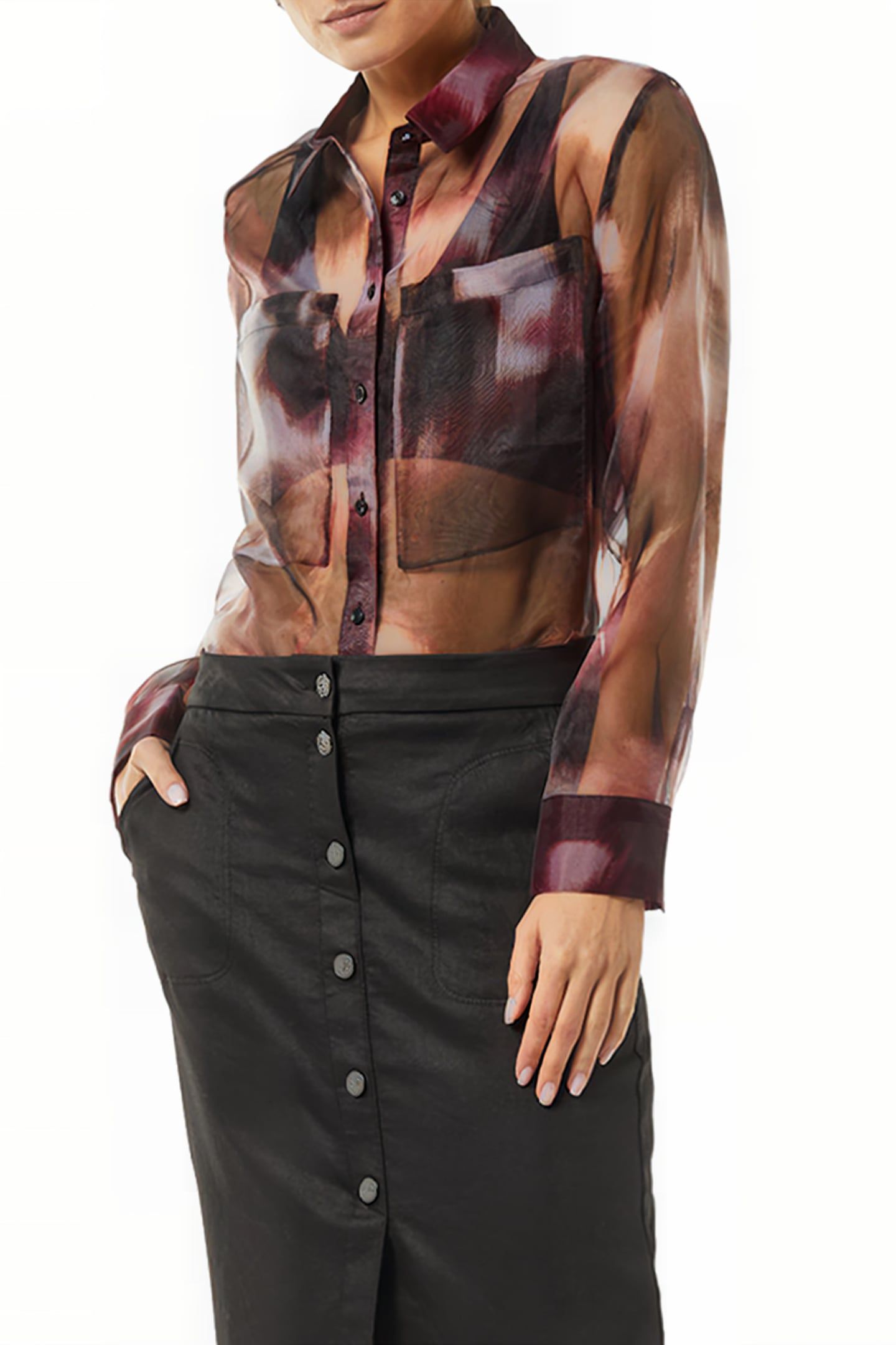 COMMA BLOUSES AUBERGINE 1