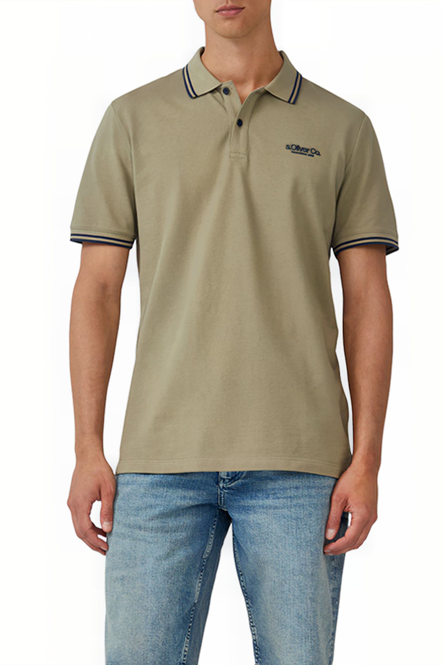 S.OLIVER POLOSHIRTS GREEN OLIVE 1
