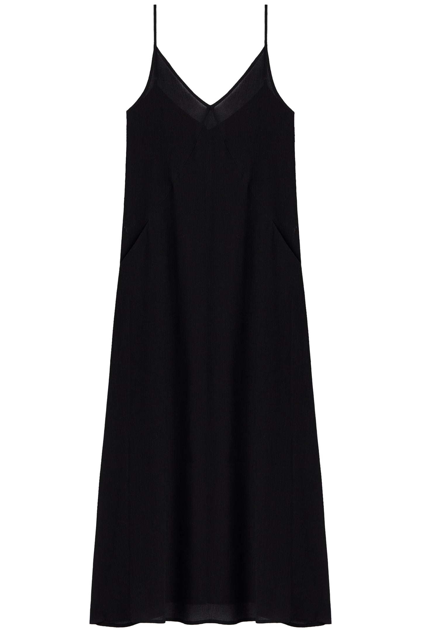 THE BLACK LONG CRINKLE DRESS 2
