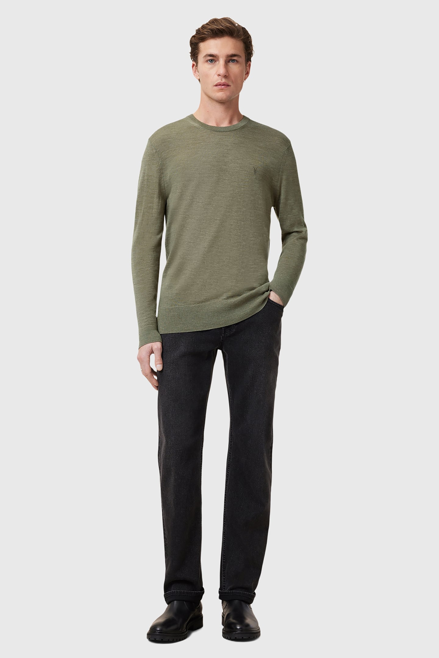MODE MERINO CREW LIGHT ASH GREEN 2
