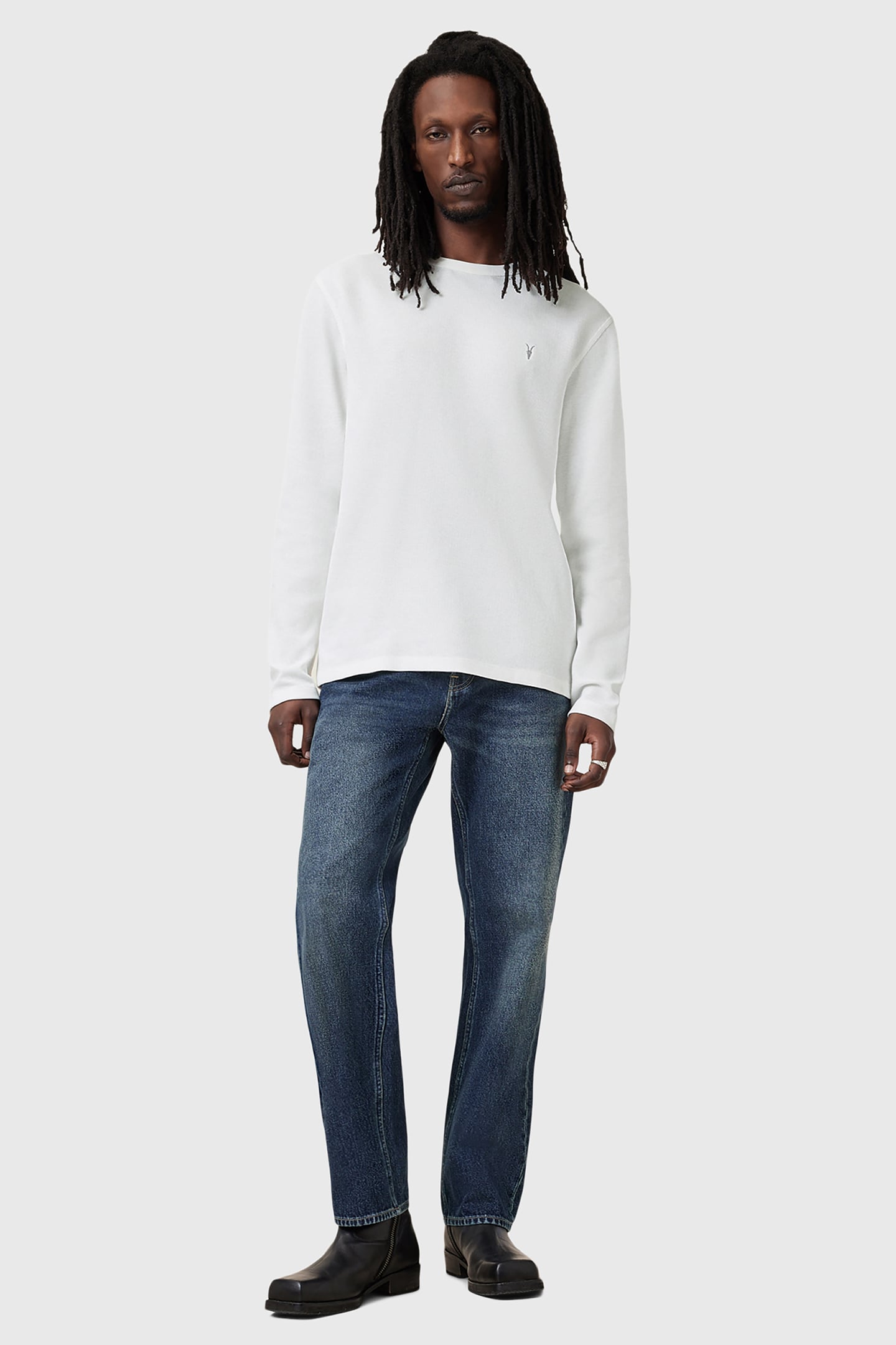 ELLIS LS CREW CHALK WHITE 2